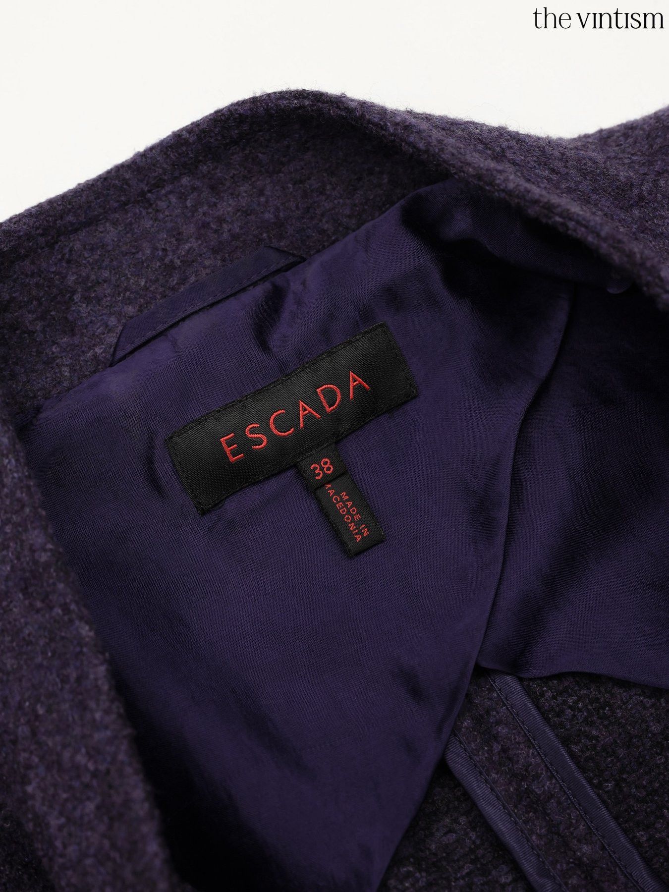 Escada Escada Archival Violet Boucle Virgin Wool Jacket DE 38 M Size M / US 6-8 / IT 42-44 - 9 Thumbnail