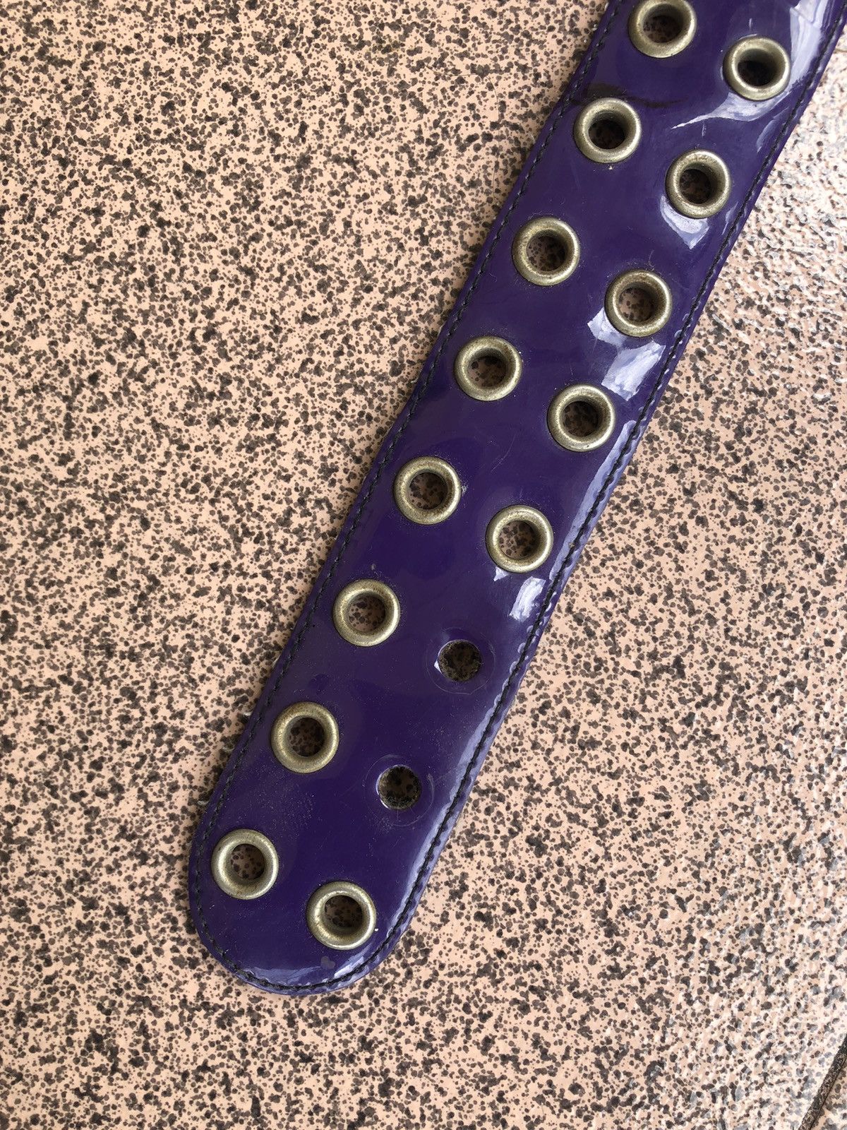 Japanese Brand Purple leather studded ring belt Size ONE SIZE - 3 Thumbnail