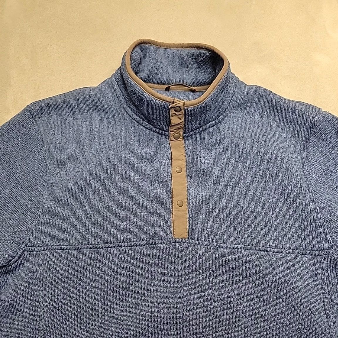 Vintage LL Bean Sweater Mens Large Blue Fleece Casual Knit 1/4 Snap T Pullover Size US L / EU 52-54 / 3 - 4 Thumbnail