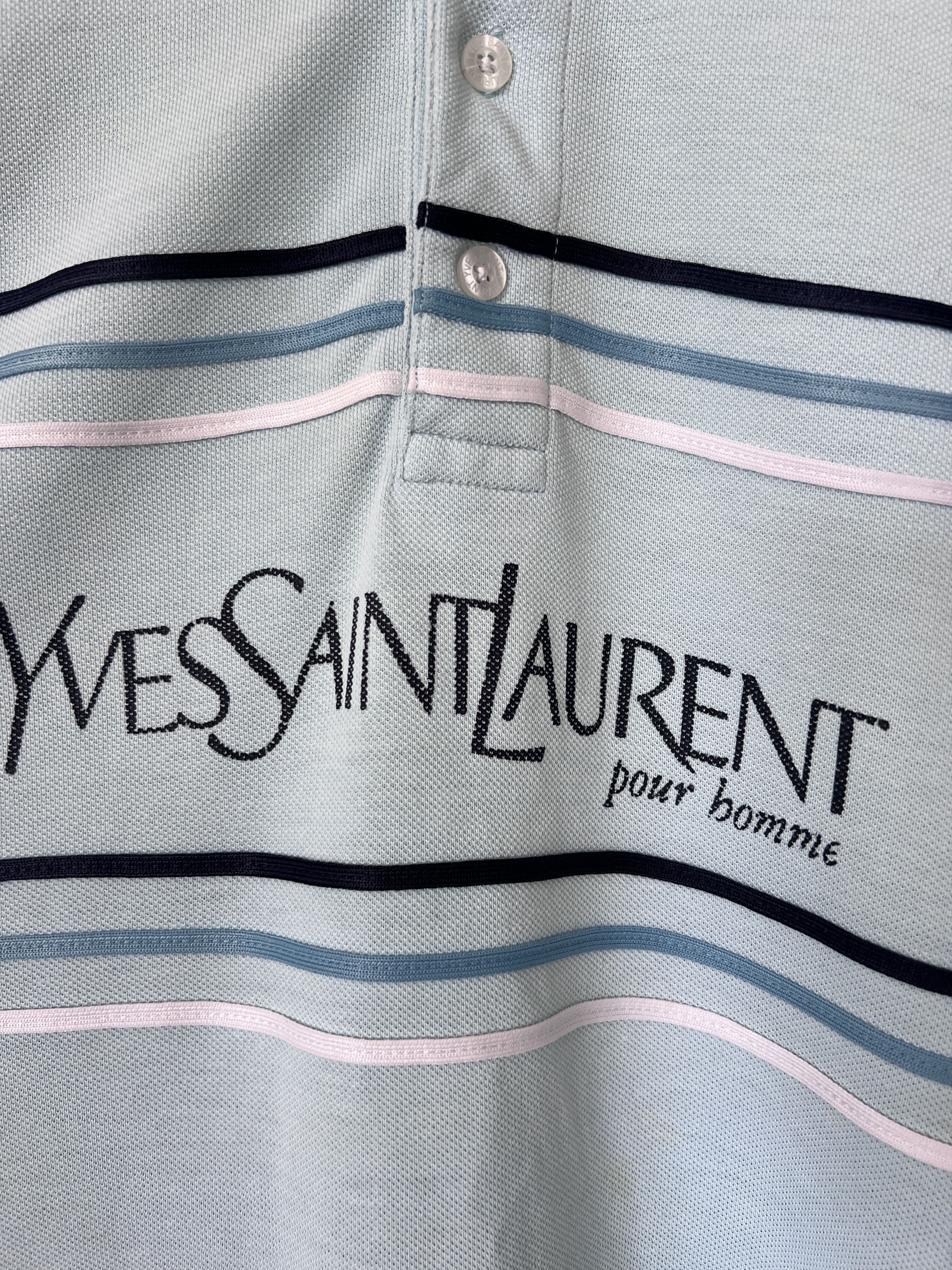 Yves Saint Laurent Yves Saint Laurent 90s Vintage Big Logo Polo Shirt Size US XL / EU 56 / 4 - 5 Thumbnail