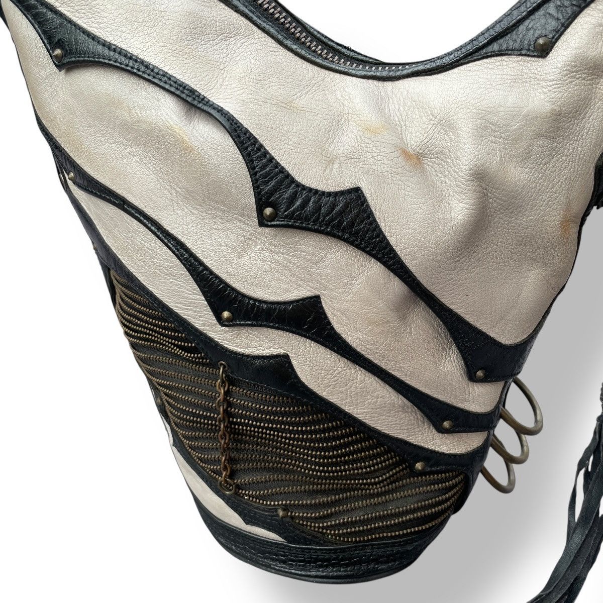 KMRii KMRii 2006 Studded Serpent Snakeskin Leather Shoulder Bag Size ONE SIZE - 4 Thumbnail