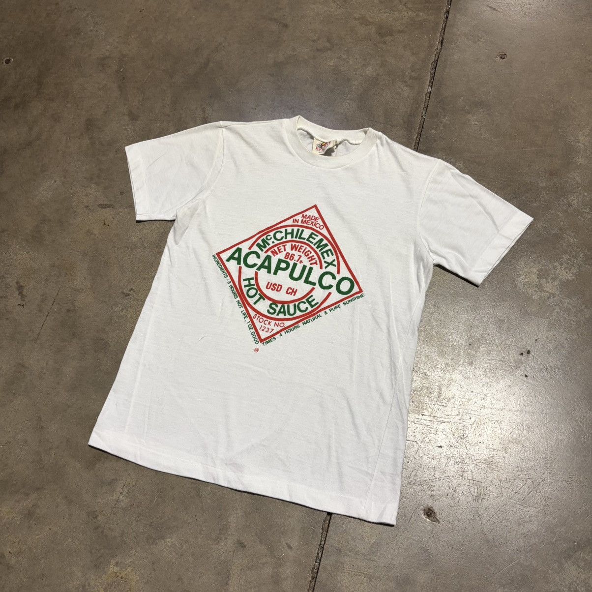 Vintage Vintage Tabasco Hot Sauce Acapulco Mexico Tourist T shirt Size US S / EU 44-46 / 1 - 2 Thumbnail