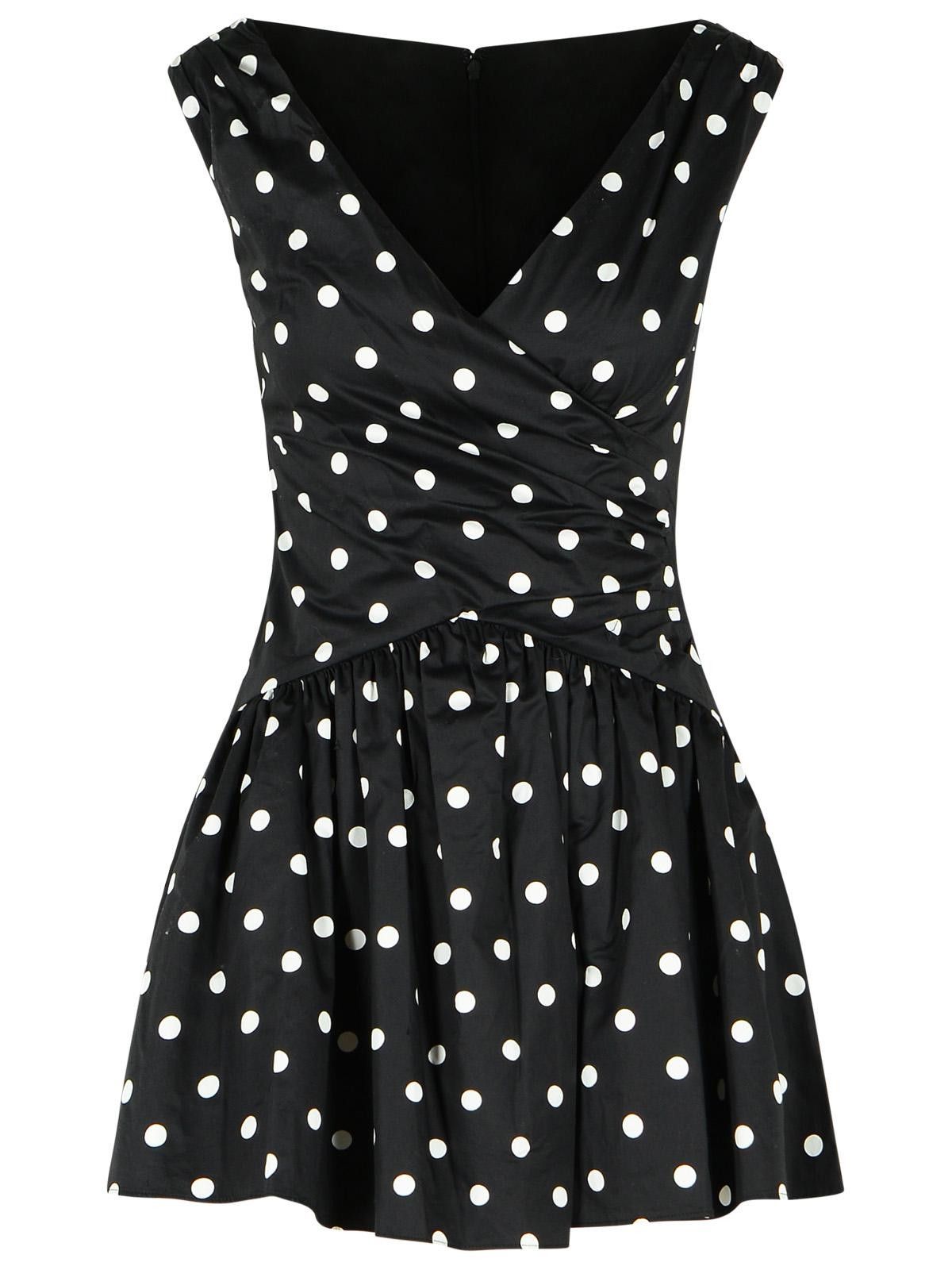 Self-Portrait SELF PORTRAIT 'Polka Dot' Black Cotton Dress Size S / US 4 / IT 40 - 1 Thumbnail