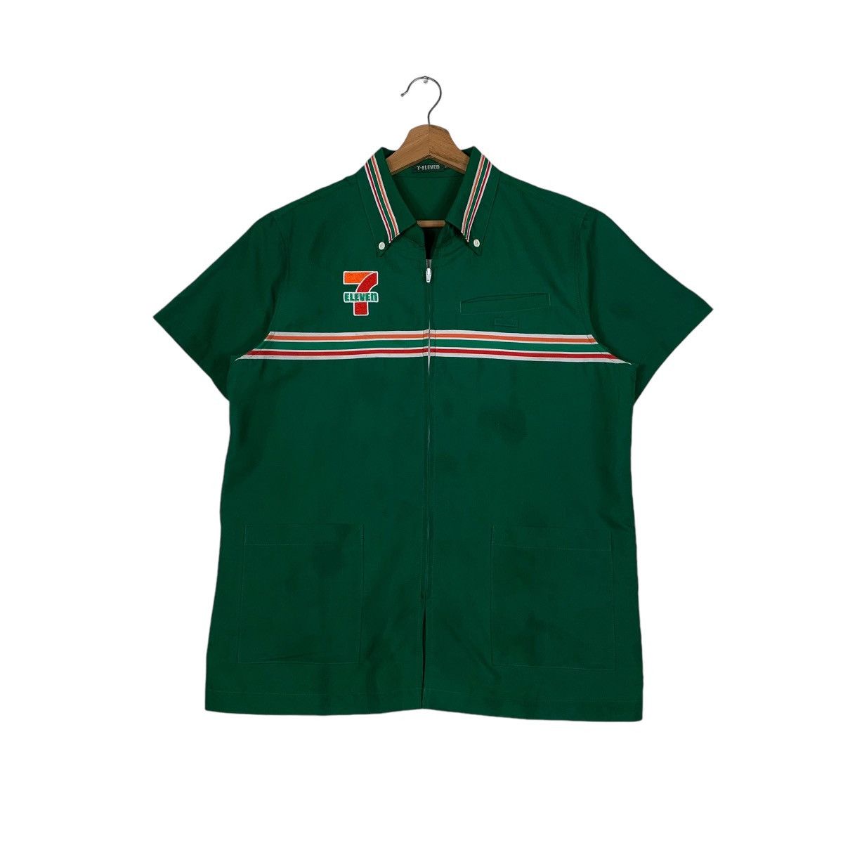 Vintage 7 Eleven Japan Uniform Zipper Shirt