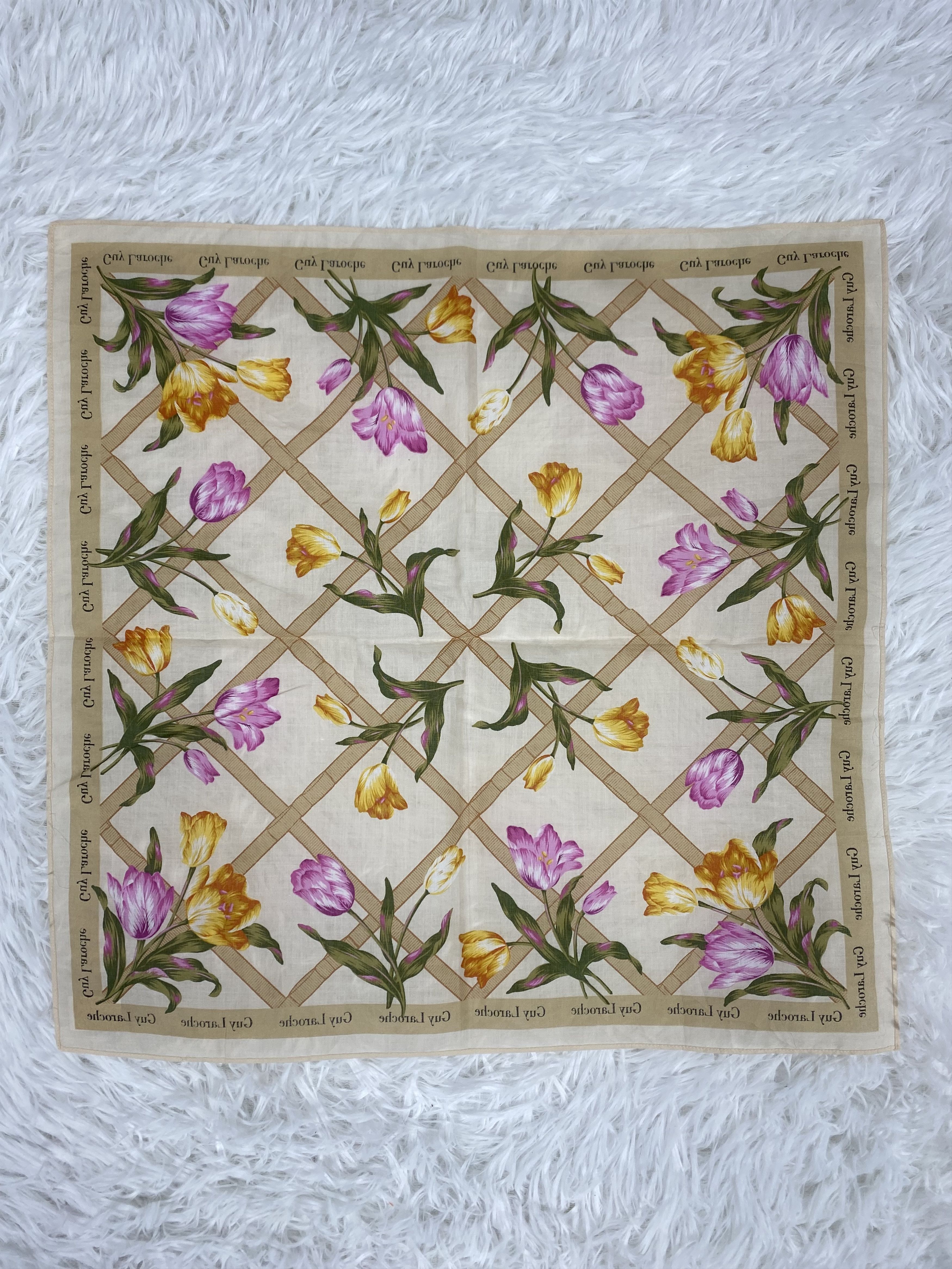 Guy Laroche × Vintage Vintage Guy Laroche Handkerchief Neckerchief PH0864 Size ONE SIZE - 4 Thumbnail