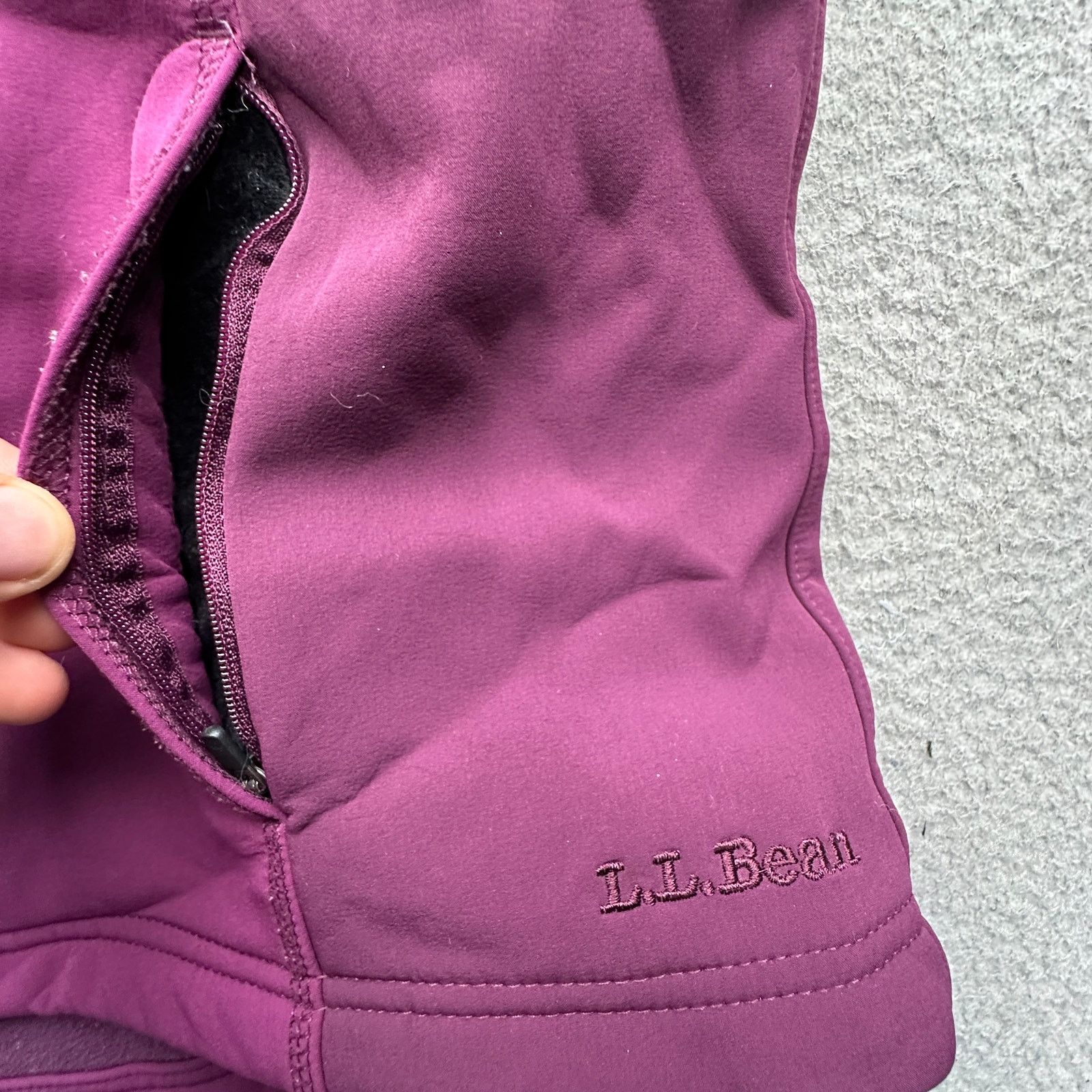 L.L. Bean LL Bean Softshell Purple Fleece Vest Jacket Womens Large Size L / US 10 / IT 46 - 2 Thumbnail