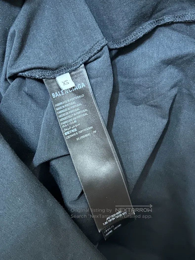 Balenciaga Balenciaga Black and silver tape short sleeve T-shirt Size US XS / EU 42 / 0 - 4 Thumbnail