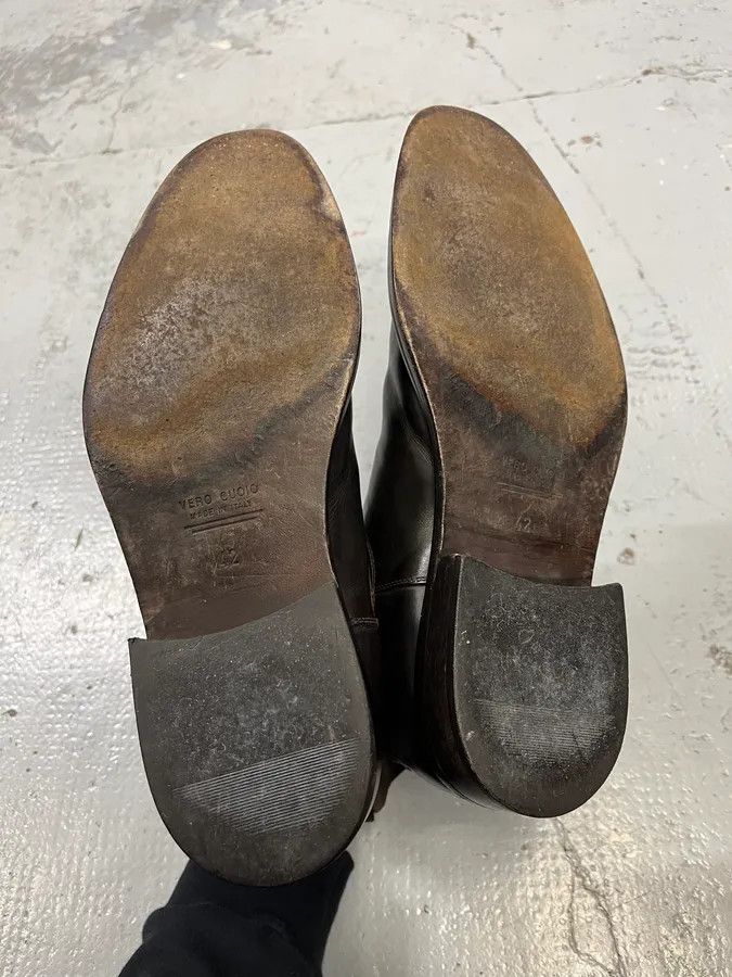 Vintage 2000s Massimo Rebecchi Brown Leather Ankle Boots Size US 9 / EU 42 - 6 Thumbnail