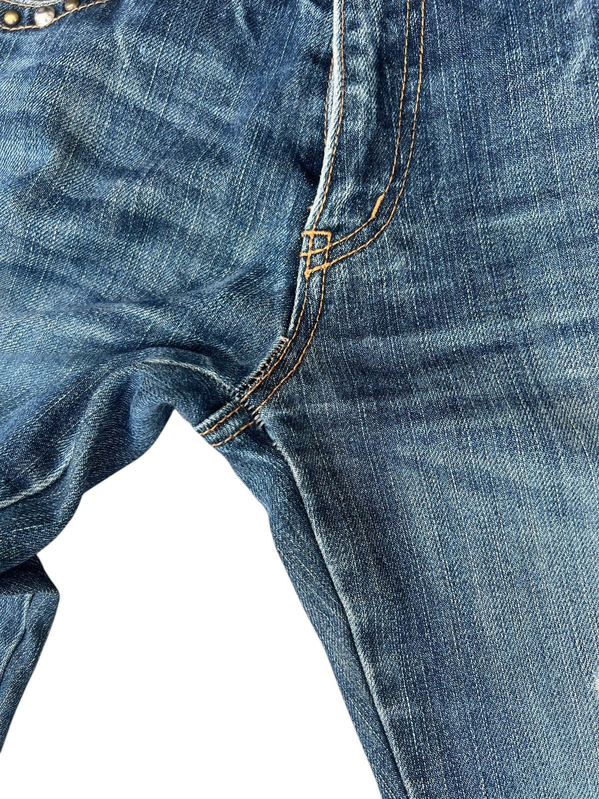 Morgan Homme Morgan Homme Japan Flap Pocket Distress Denim Flare Jeans Size US 31 - 10 Thumbnail