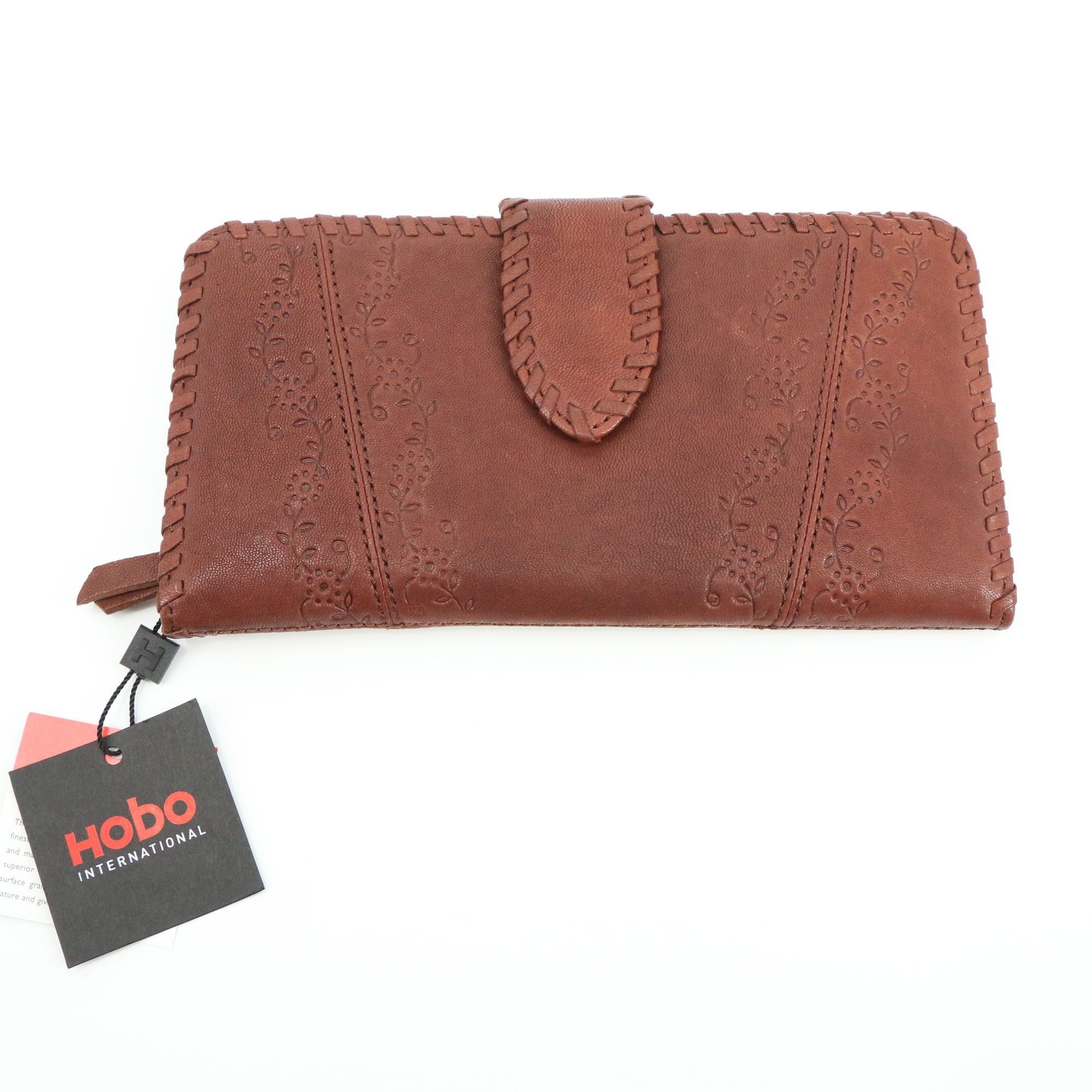 image of NWT Hobo International Vintage Whipstitch Brown Leather Tool, Women's
