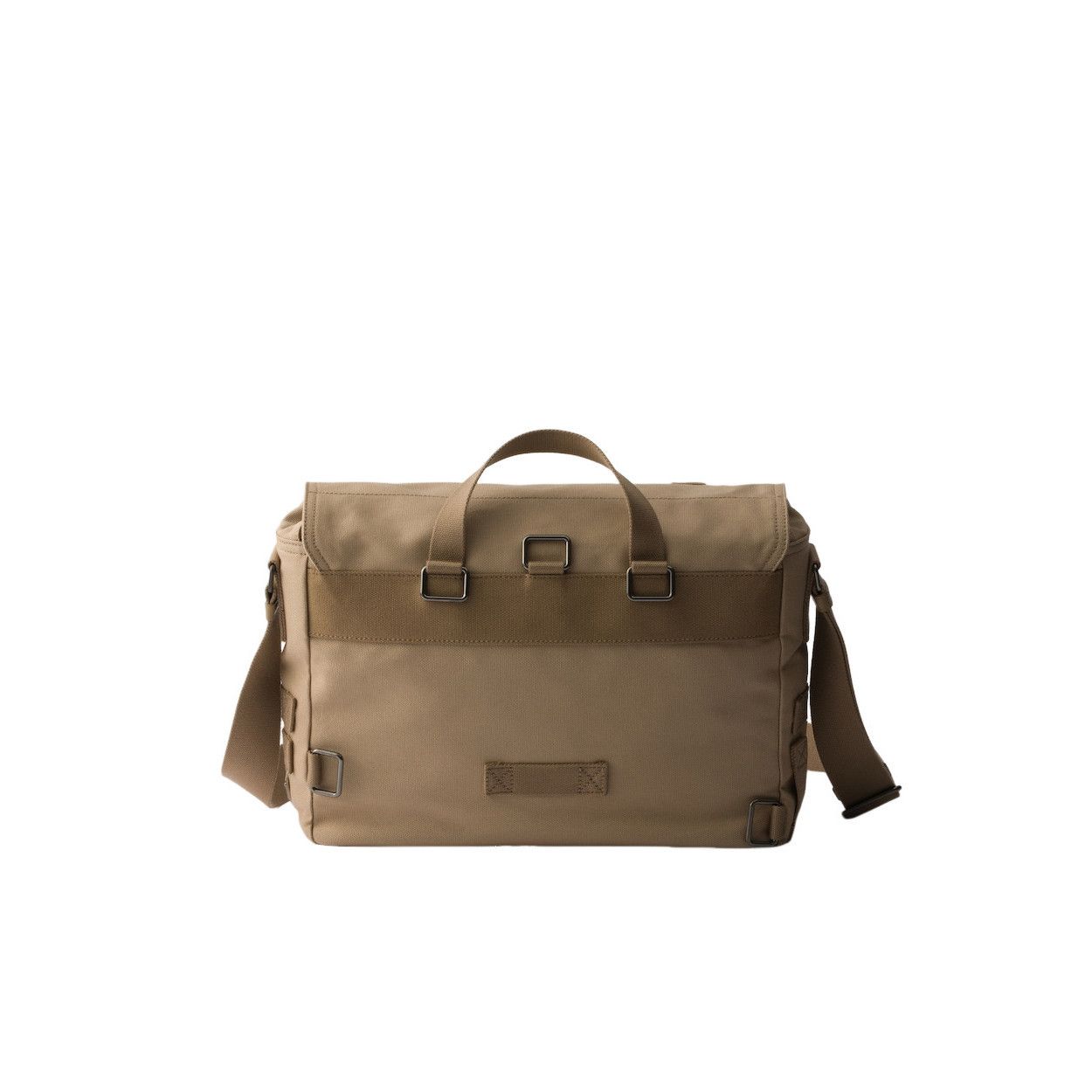 Prada PRADA $3050 Desert Beige Canvas Shoulder Bag New & Authentic Size ONE SIZE - 3 Thumbnail