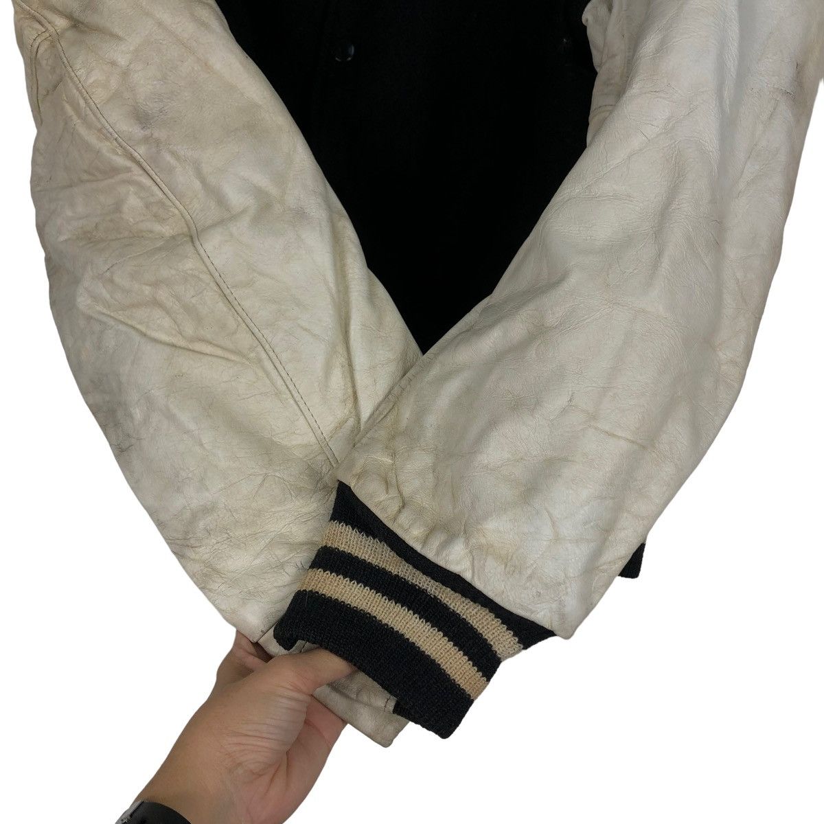 Golden Bear 🔥A Bear For Wear Varsity Jacket Leather Handling Golden Bear Size US L / EU 52-54 / 3 - 13 Thumbnail