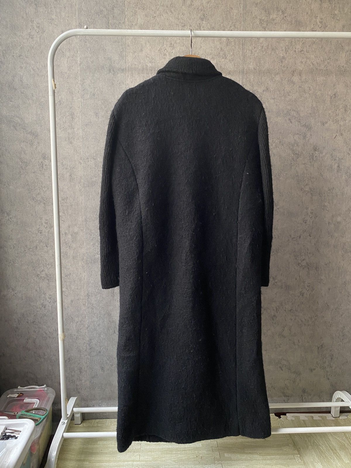 Issey Miyake Vintage 80s Issey Miyake Wool Long Coat Size US M / EU 48-50 / 2 - 4 Thumbnail