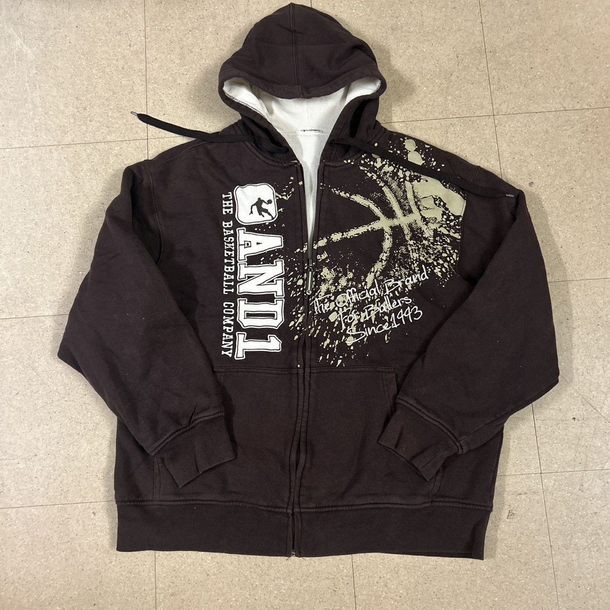 Other AND1 vintage basketball brown zip up hoodie Size US L / EU 52-54 / 3 - 1 Thumbnail