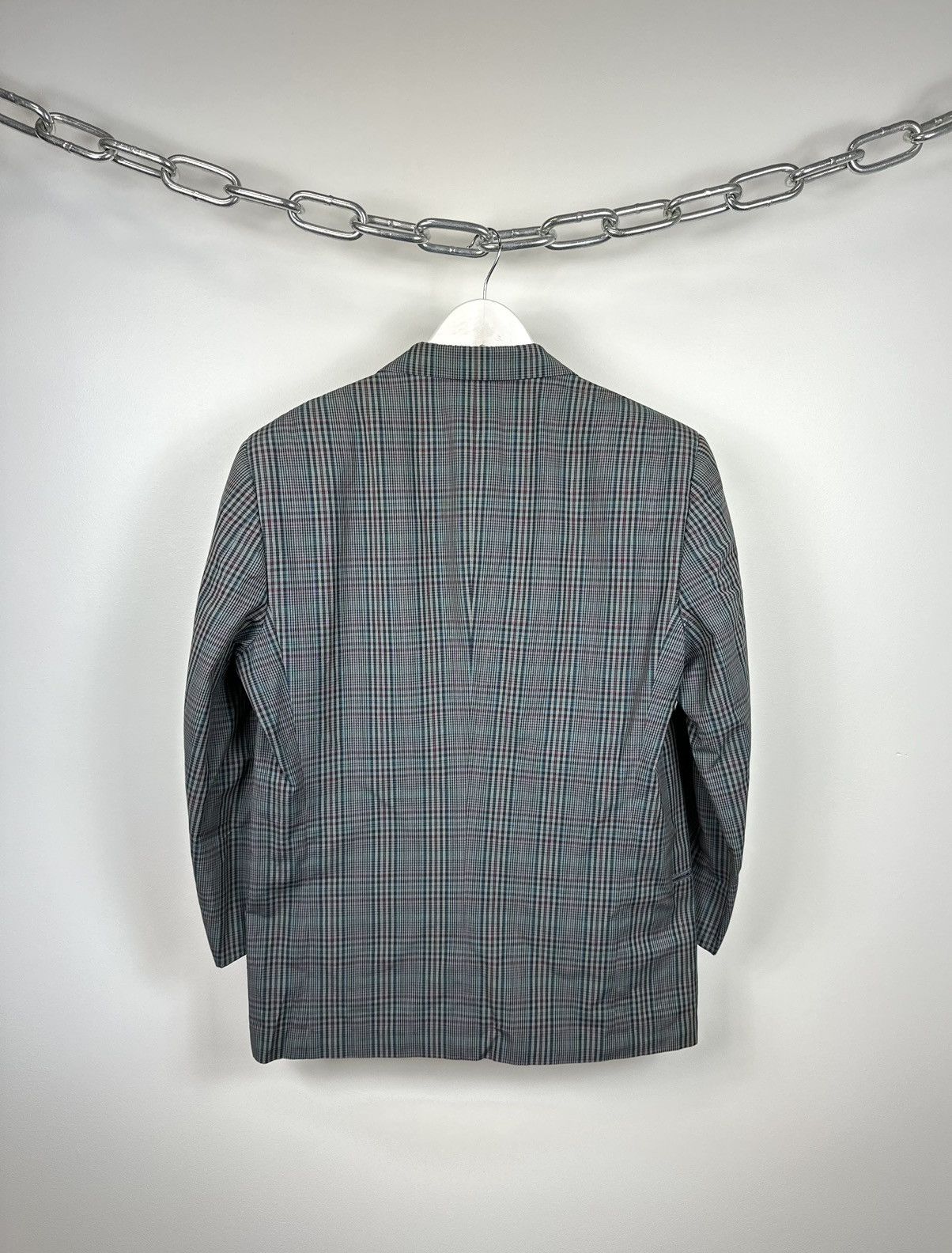 Valentino Vintage 90s Valentino Uomo Checkered Luxury Blazer Jacket Size 42R - 2 Thumbnail
