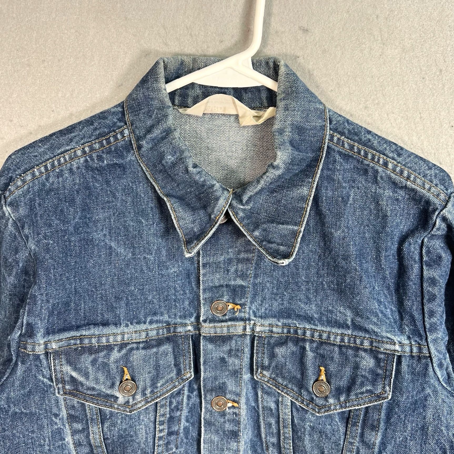 Vintage VINTAGE Montgomery Ward Denim Trucker Jacket Adult Small Blue Mens Size US S / EU 44-46 / 1 - 4 Thumbnail