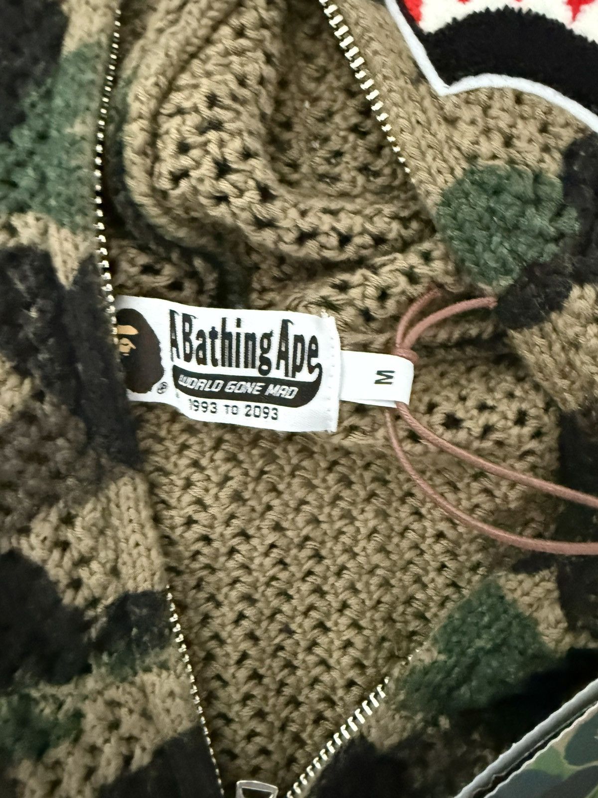 Bape Bape knit first camo shark full zip Size US M / EU 48-50 / 2 - 3 Thumbnail