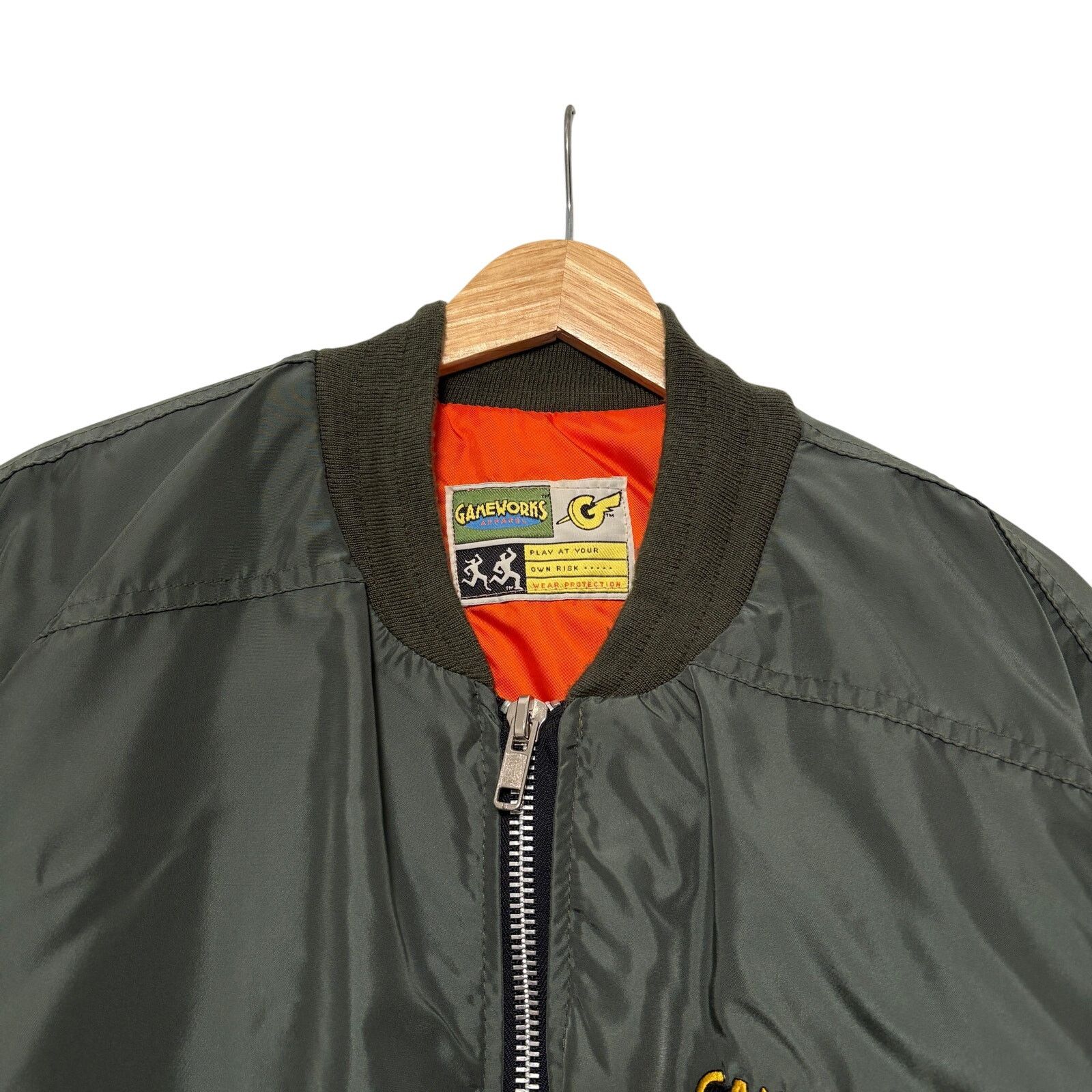 Vintage VTG 90's Sega Gameworks Green Reversible Bomber Jacket XL Size US XL / EU 56 / 4 - 4 Thumbnail