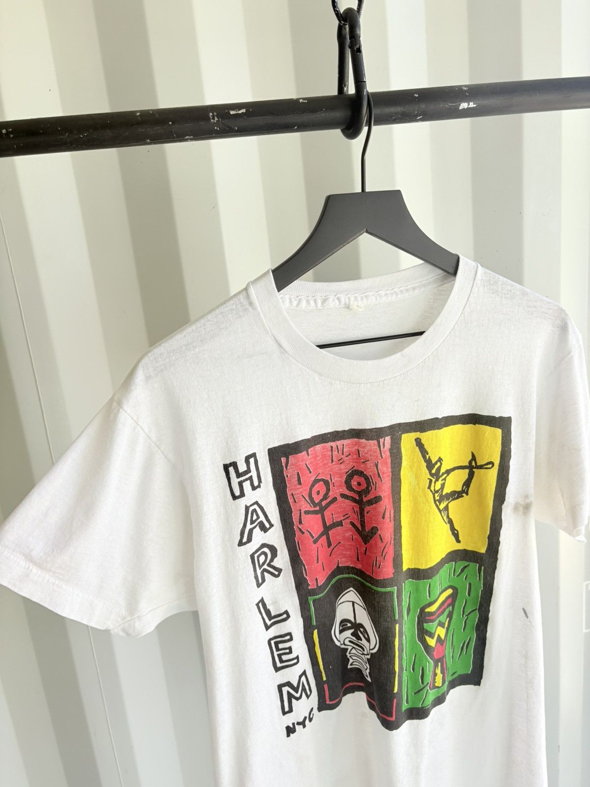 Vintage Vintage Harlem Shirt Faded Distressed Grunge Paper Thin Size US L / EU 52-54 / 3 - 2 Thumbnail