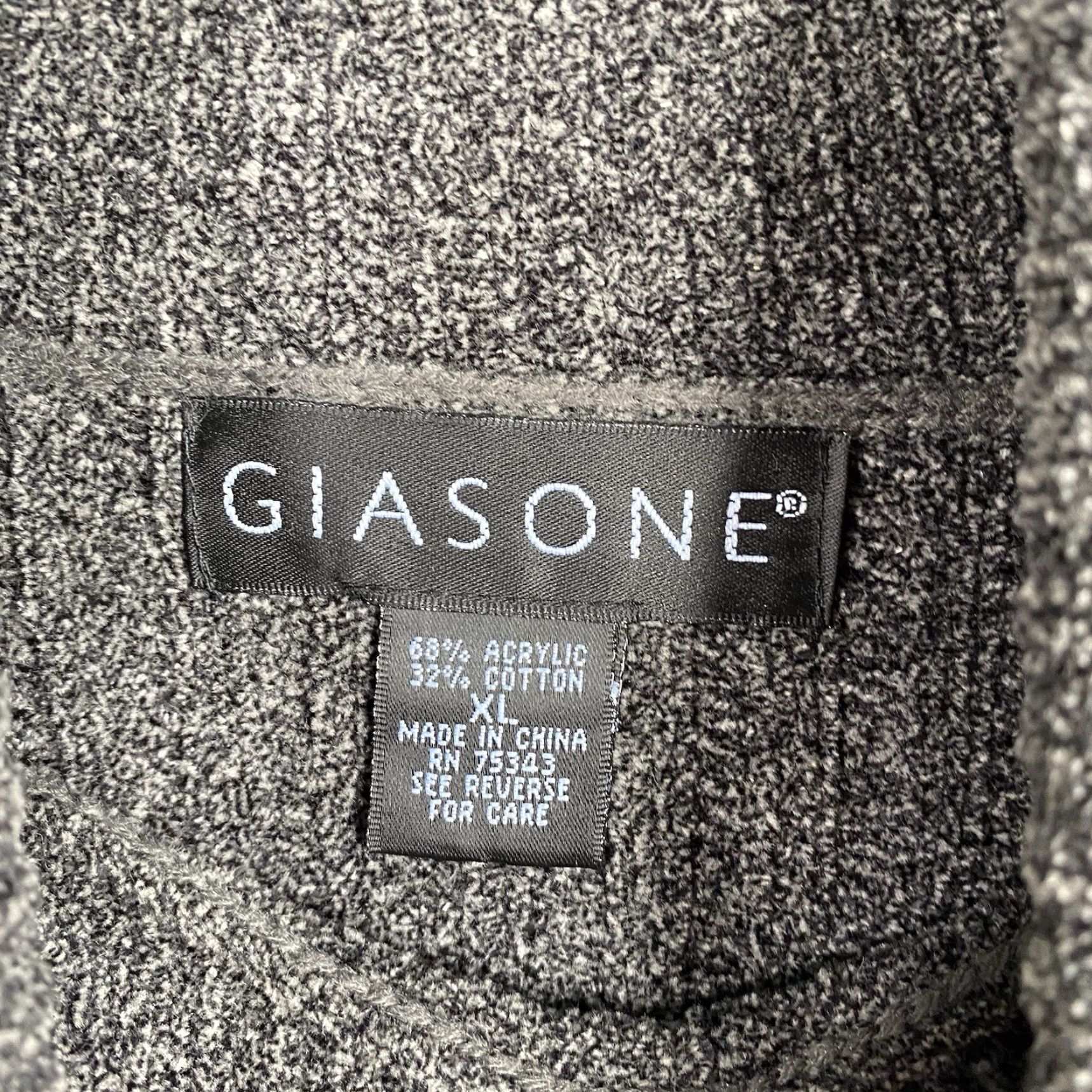 Vintage Giasone Sweater Womens XL Gray Cable Knit Tunic Turtleneck Long Sleeve Classic Size XL / US 12-14 / IT 48-50 - 2 Thumbnail
