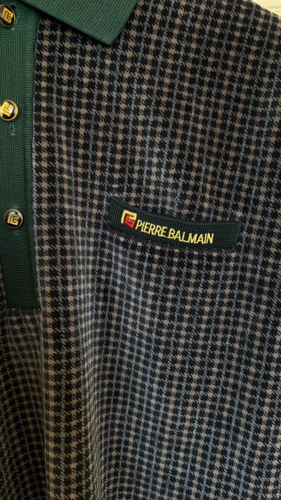 Pierre Balmain Vintage Pierre Balmain Paris Knit Polo Sweater Green Size M Size US M / EU 48-50 / 2 - 3 Thumbnail