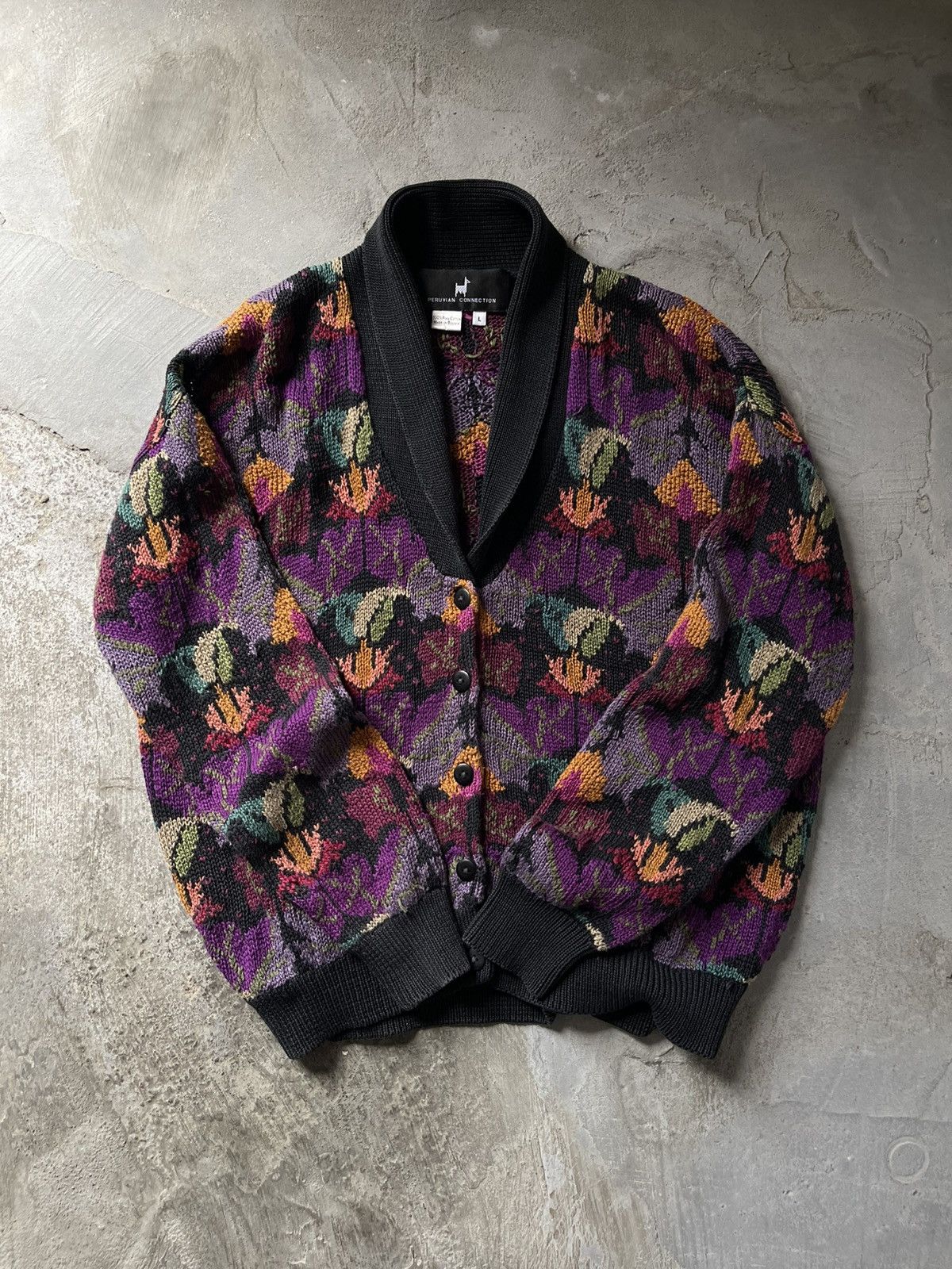 Japanese Brand Vintage Japanese Style Peruvian Connection Cardigan Size L / US 10 / IT 46 - 1 Thumbnail