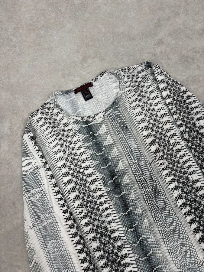 Roberto Cavalli 2000s Roberto Cavalli Python Snake Grey Longsleeves Size US S / EU 44-46 / 1 - 5 Thumbnail