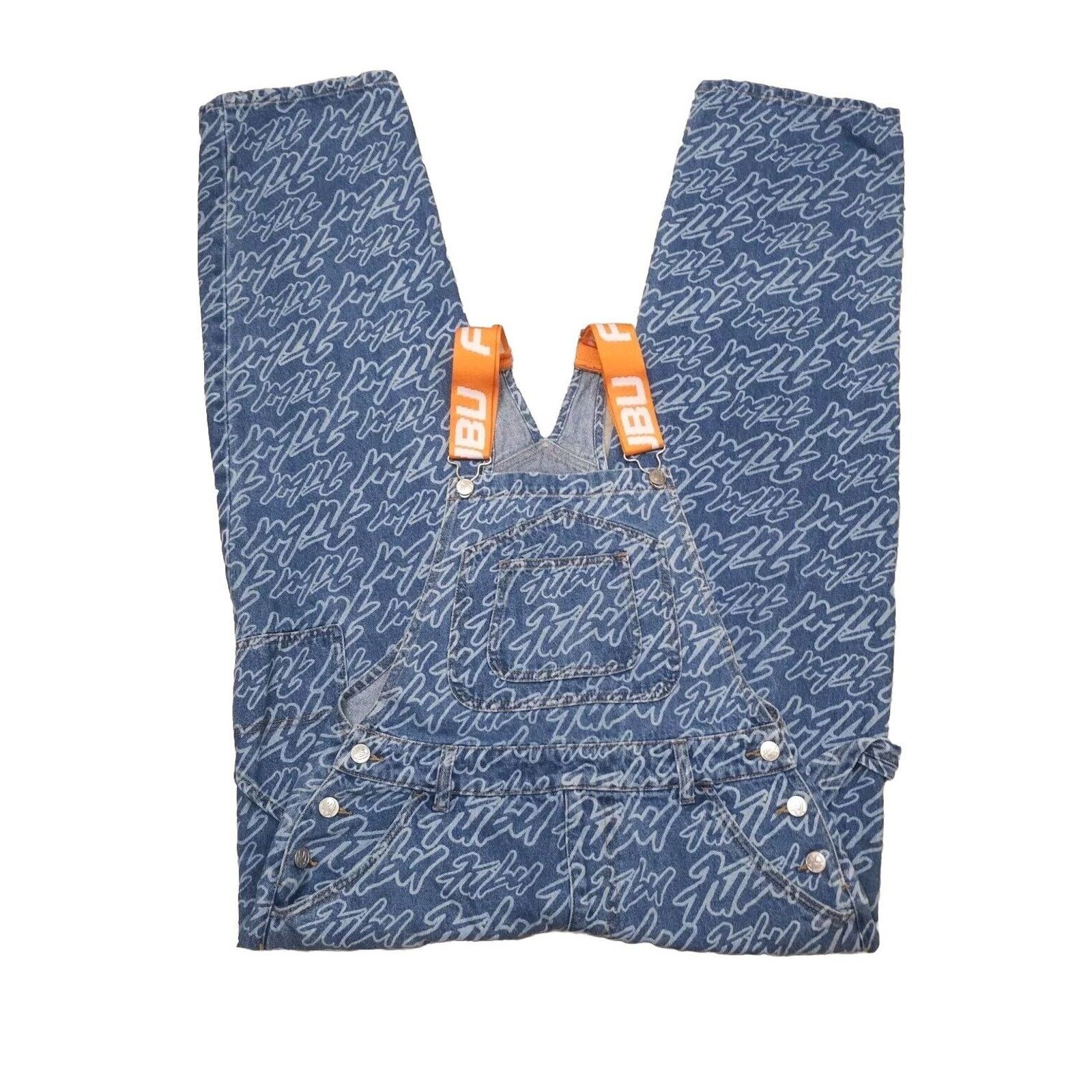 Fubu Fubu Forever 21 Denim Overalls Womens All Over Print Size 27" / US 4 / IT 40 - 7 Thumbnail