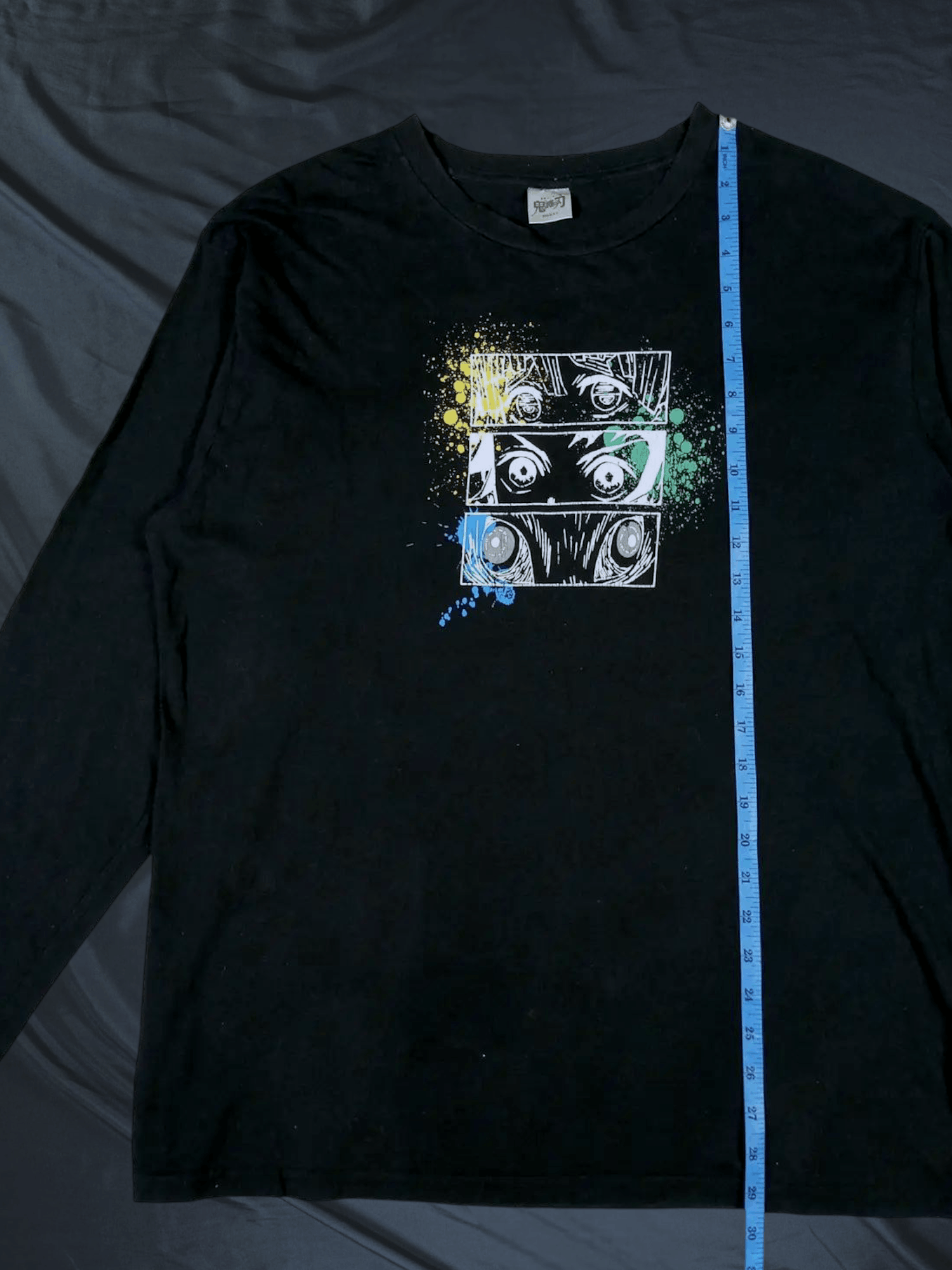 Anime × Cartoon Network × Japanese Brand "DEMON SLAYER" KIMETSU NO YAIBA LONG SLEEVE TSHIRT Size US XL / EU 56 / 4 - 14 Thumbnail