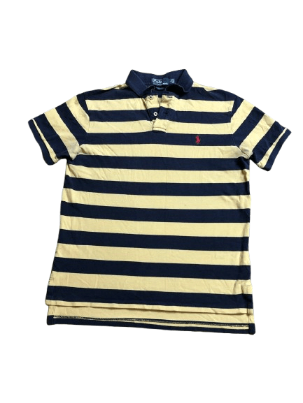 Polo Ralph Lauren Vintage Polo Ralph Lauren Custom Fit Striped Polo Size L Size US L / EU 52-54 / 3 - 1 Thumbnail