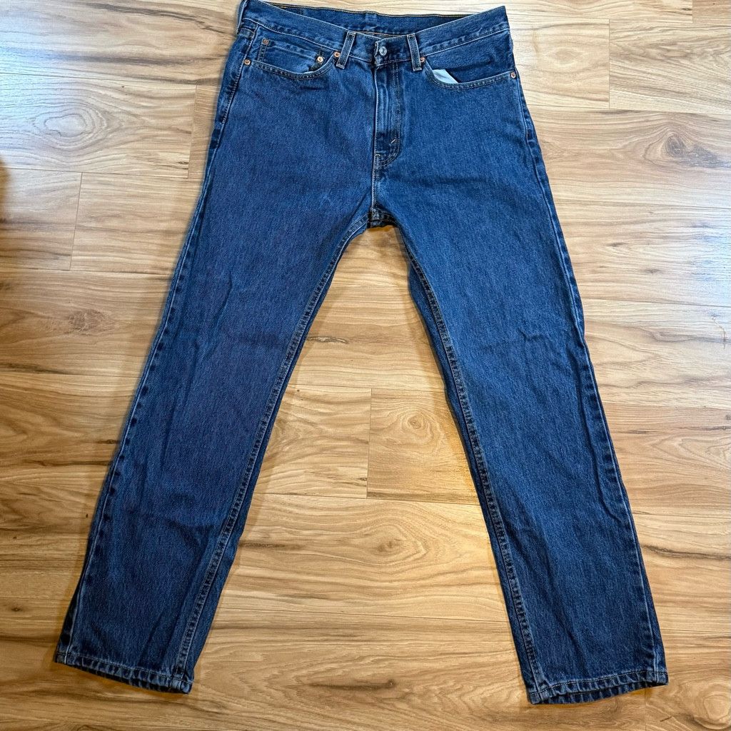Levi's Levi’s Men’s 505 Jeans W34 L30 Blue Straight Size US 34 / EU 50 - 1 Thumbnail