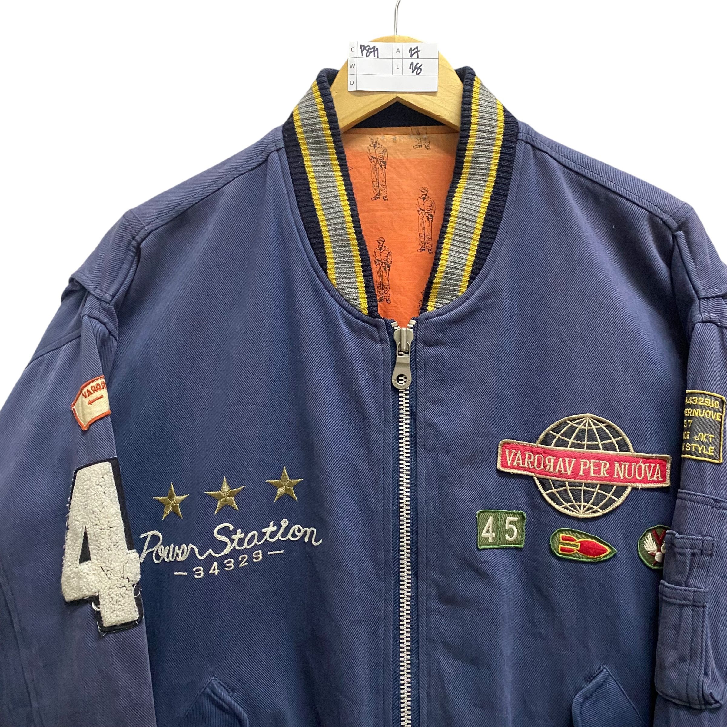 Japanese Brand Vintage Varorav Pernuova Flight Jacket Large Size US L / EU 52-54 / 3 - 6 Thumbnail