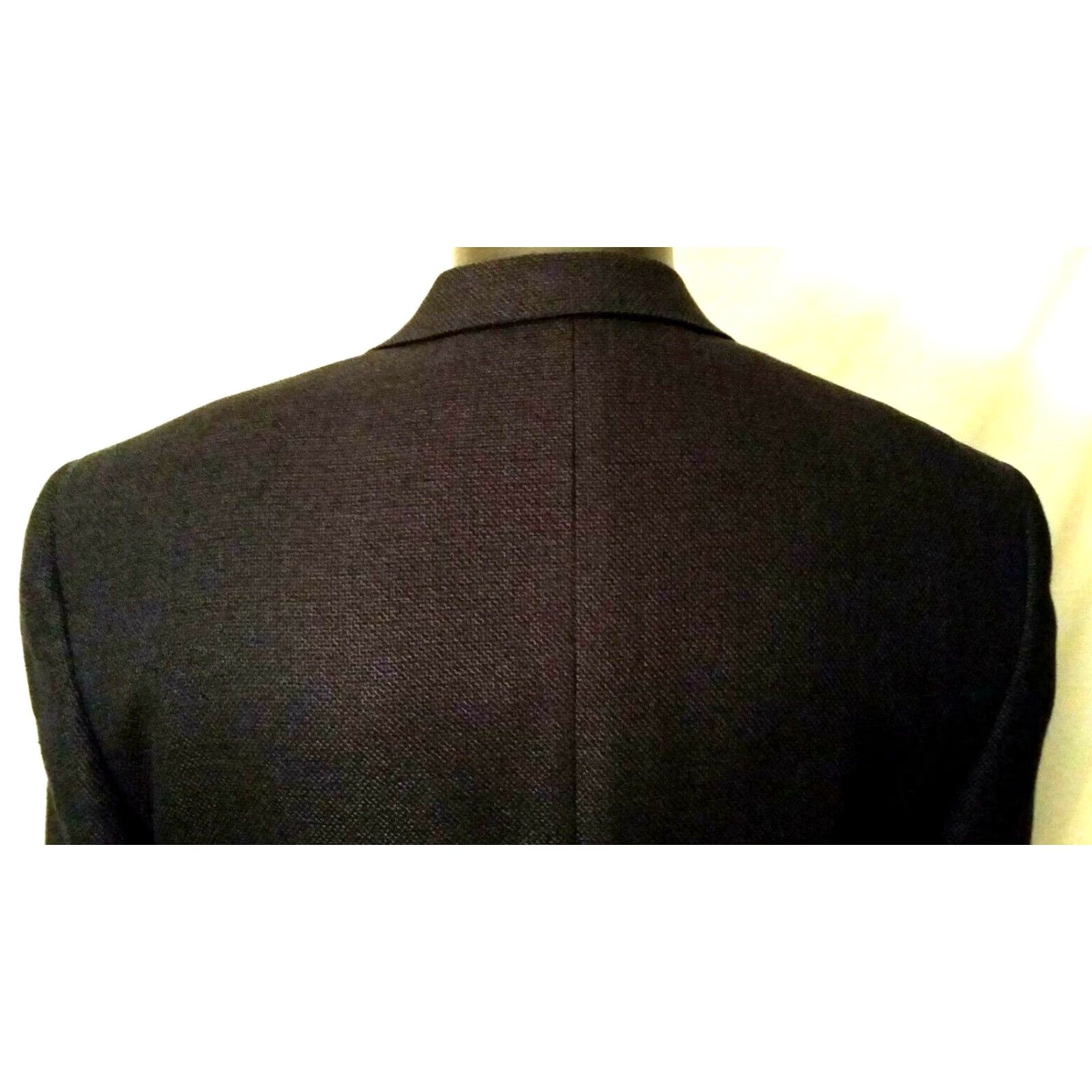 VINTAGE Hart Schaffner Marx Wool Blazer Jacket Men 42R Navy Blue Two Button Solid 90s