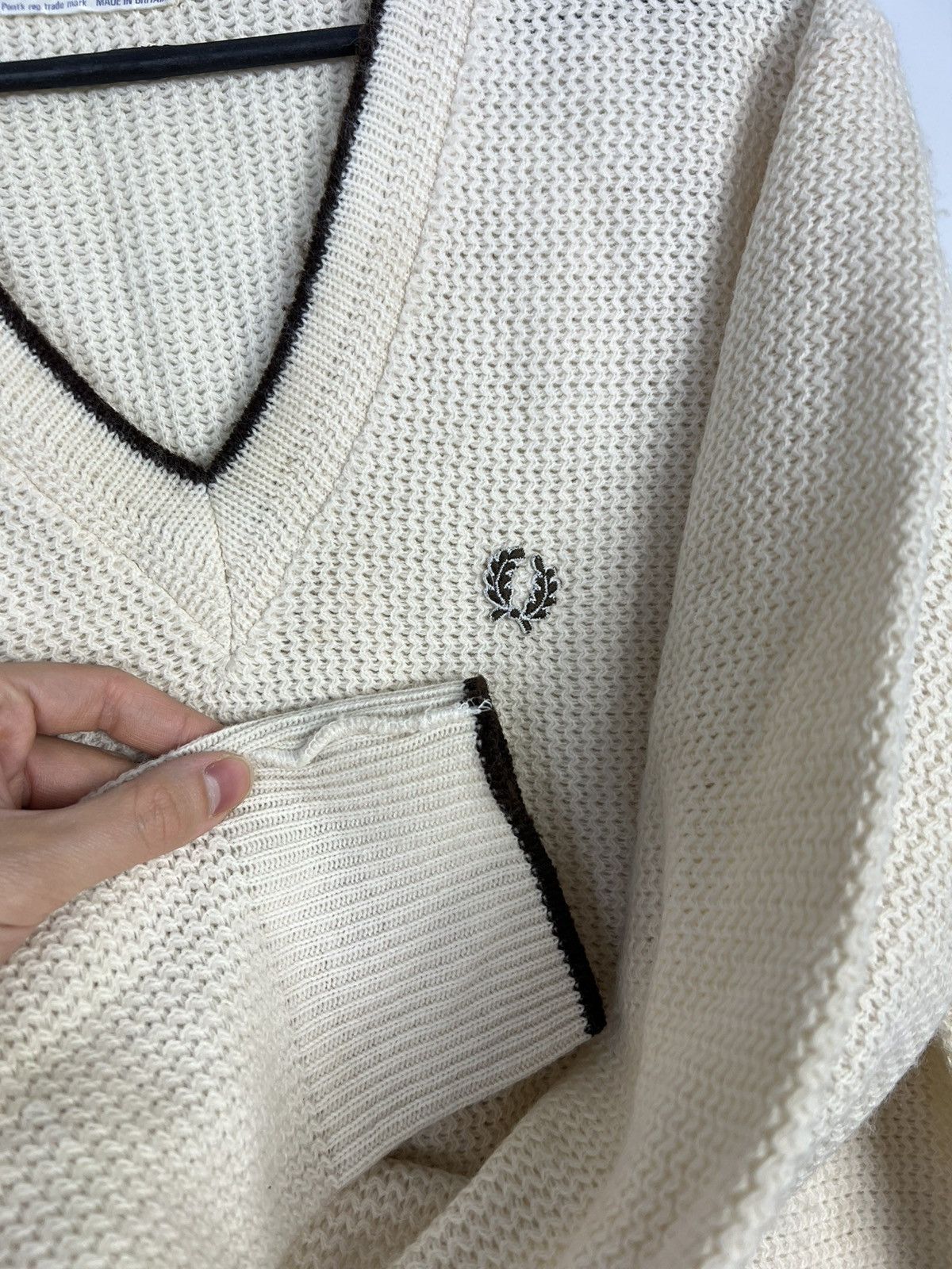 Fred Perry 70’s Rare Sweater Fred Perry Orlon Retro Vintage 70’s Size US L / EU 52-54 / 3 - 4 Thumbnail