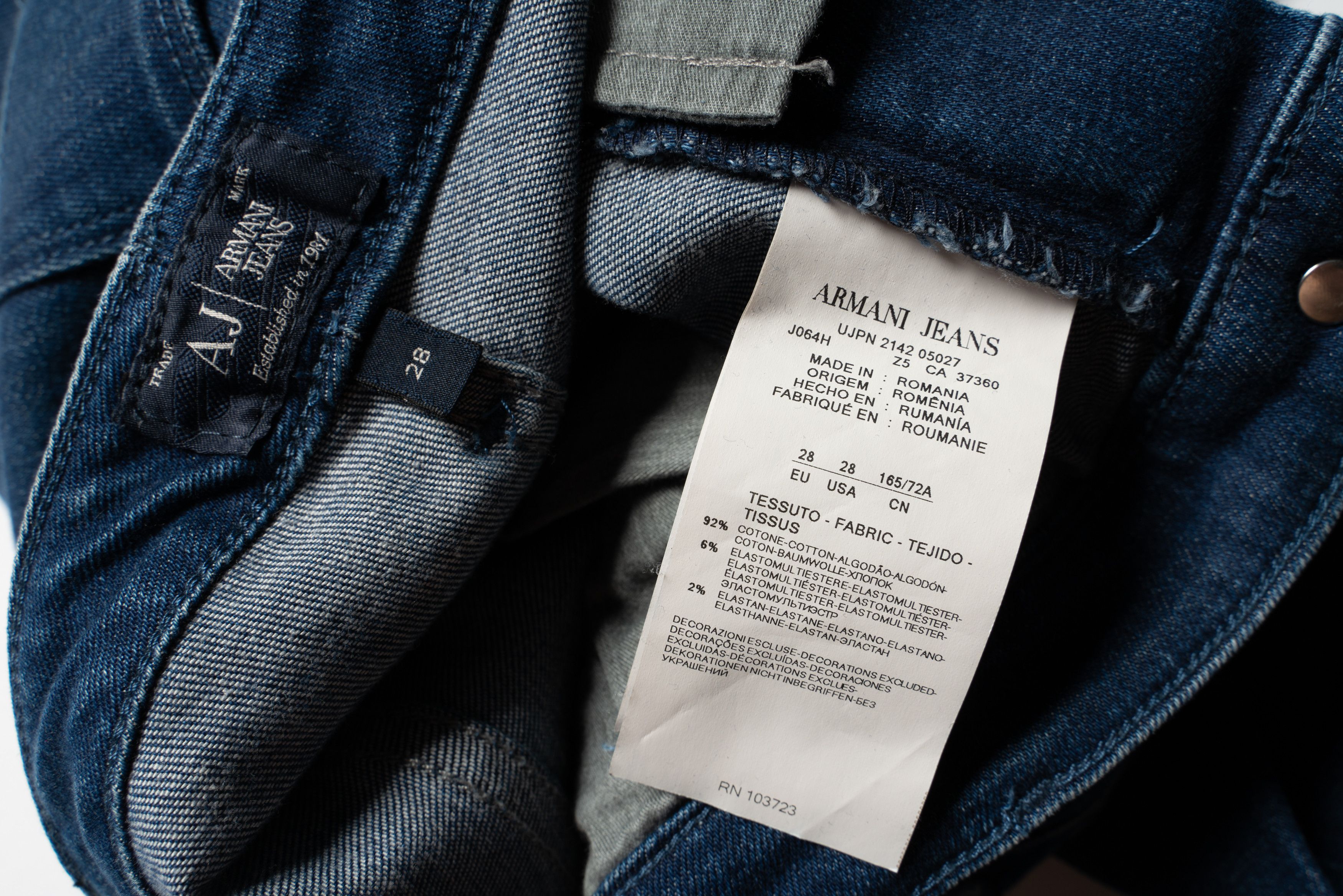Armani 🔴 ARMANI JEANS Blue Denim Jeans Size 28" / US 6 / IT 42 - 8 Thumbnail