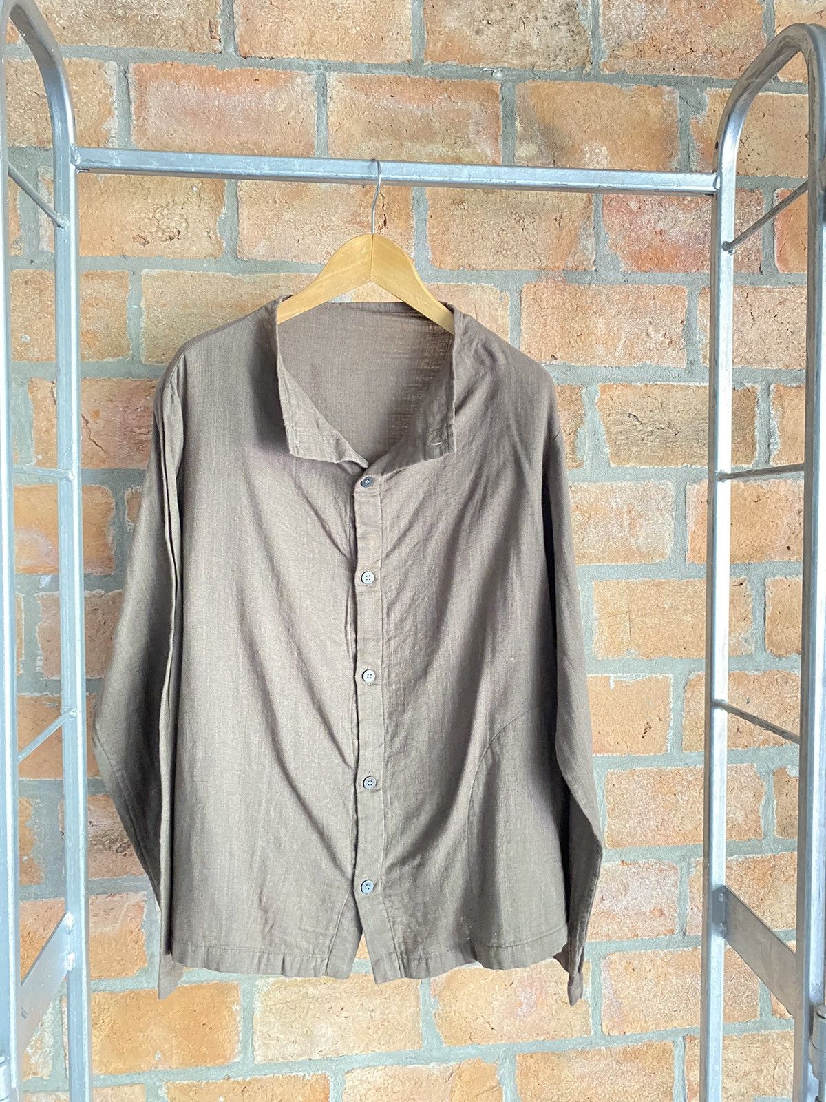 Issey Miyake Plantation collarless shirt Size M / US 6-8 / IT 42-44 - 9 Thumbnail