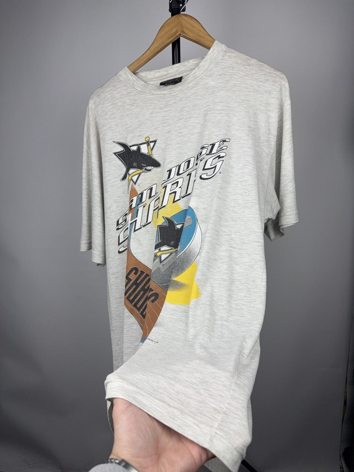 NHL Retro Vintage 1994 San Jose Sharks NHL Graphic T-Shirt USA Size US L / EU 52-54 / 3 - 5 Thumbnail