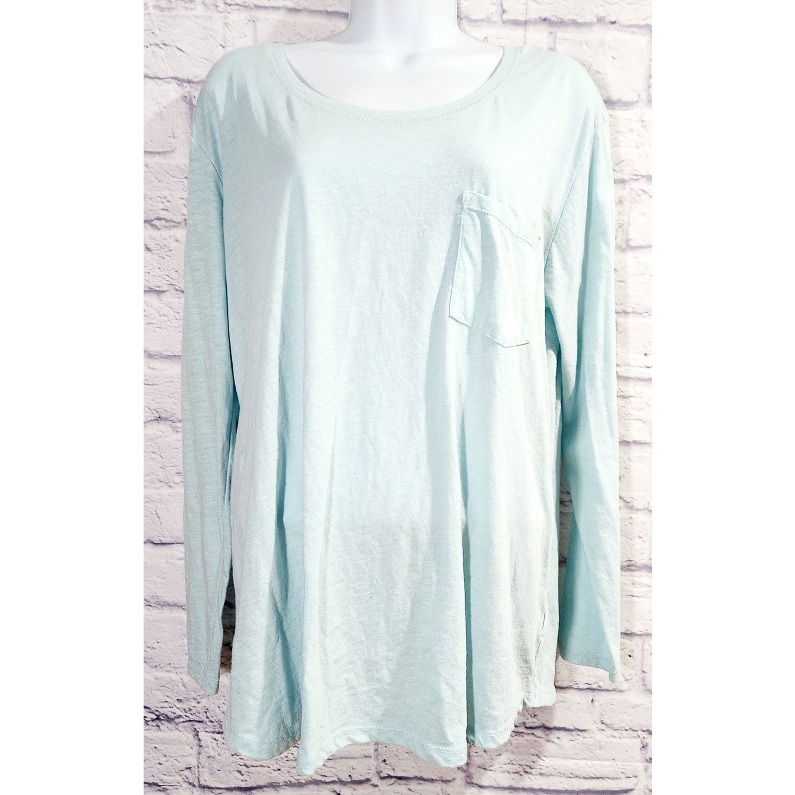 Other A.N.A. Light Green Heathered Long Sleeve Top XL Lightweight Size XL / US 12-14 / IT 48-50 - 1 Thumbnail