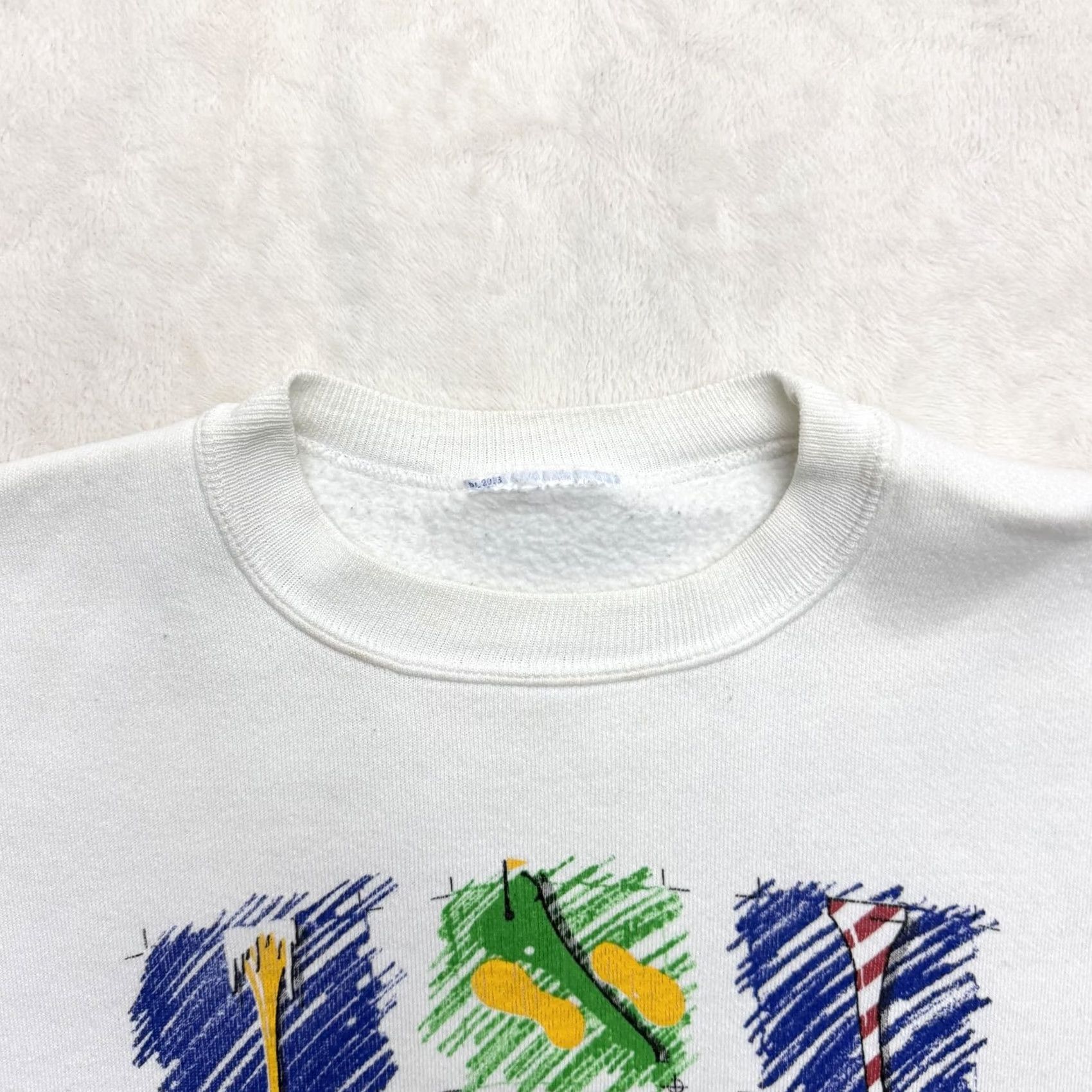 Sassafras VINTAGE Sassafras Golf Tee Puns Sweatshirt Mens XL White Graphic Funny Size US XL / EU 56 / 4 - 2 Thumbnail