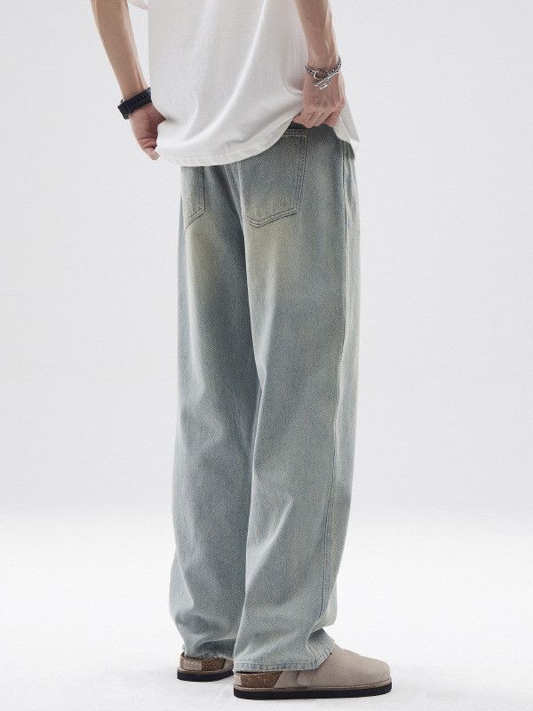 Japanese Brand American retro cleanfit straight leg washed distressed jeans Size US 32 / EU 48 - 4 Thumbnail