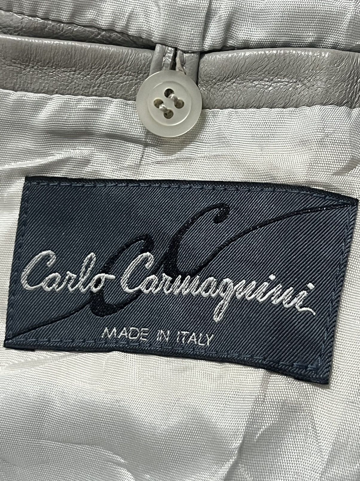 Other CARLO CARMOGNINI ZIPPER JACKET LEATHER GREY Size US L / EU 52-54 / 3 - 7 Thumbnail