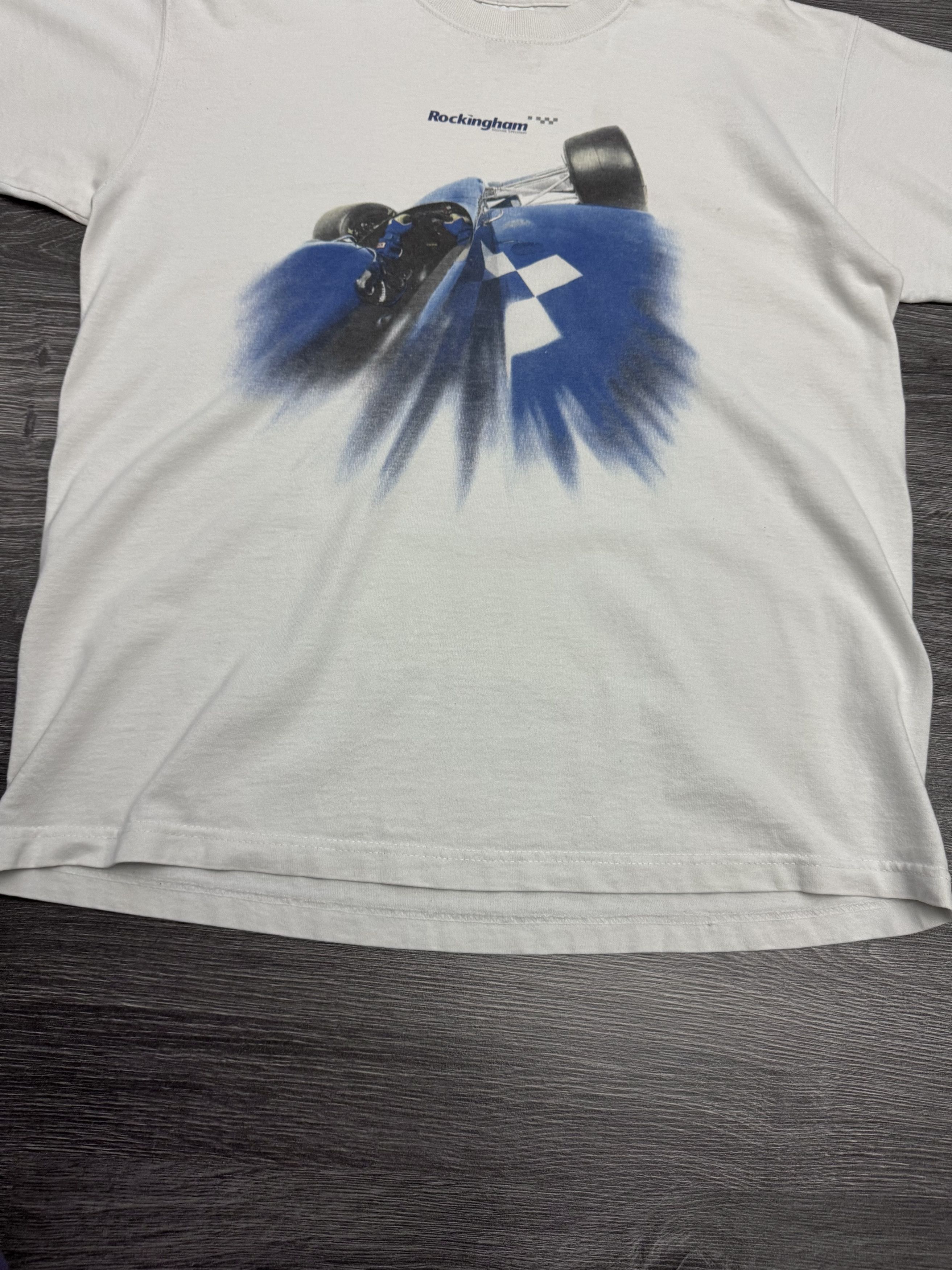 Formula 1 Vintage 90s Rockingham F1 Racing T-Shirt Screen Stars Size US L / EU 52-54 / 3 - 3 Thumbnail