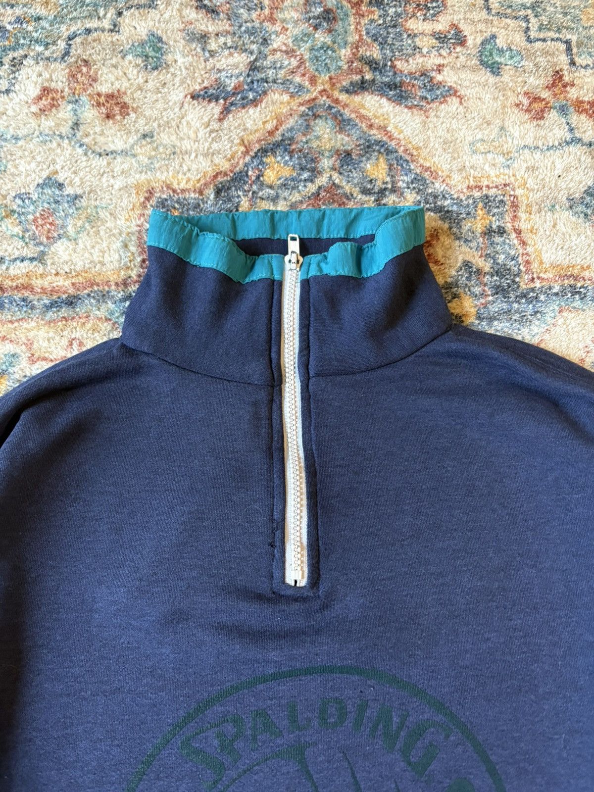 Vintage Vintage Spalding Volleyball 1/4 Zip-up Sweatshirt Medium Size US M / EU 48-50 / 2 - 5 Thumbnail