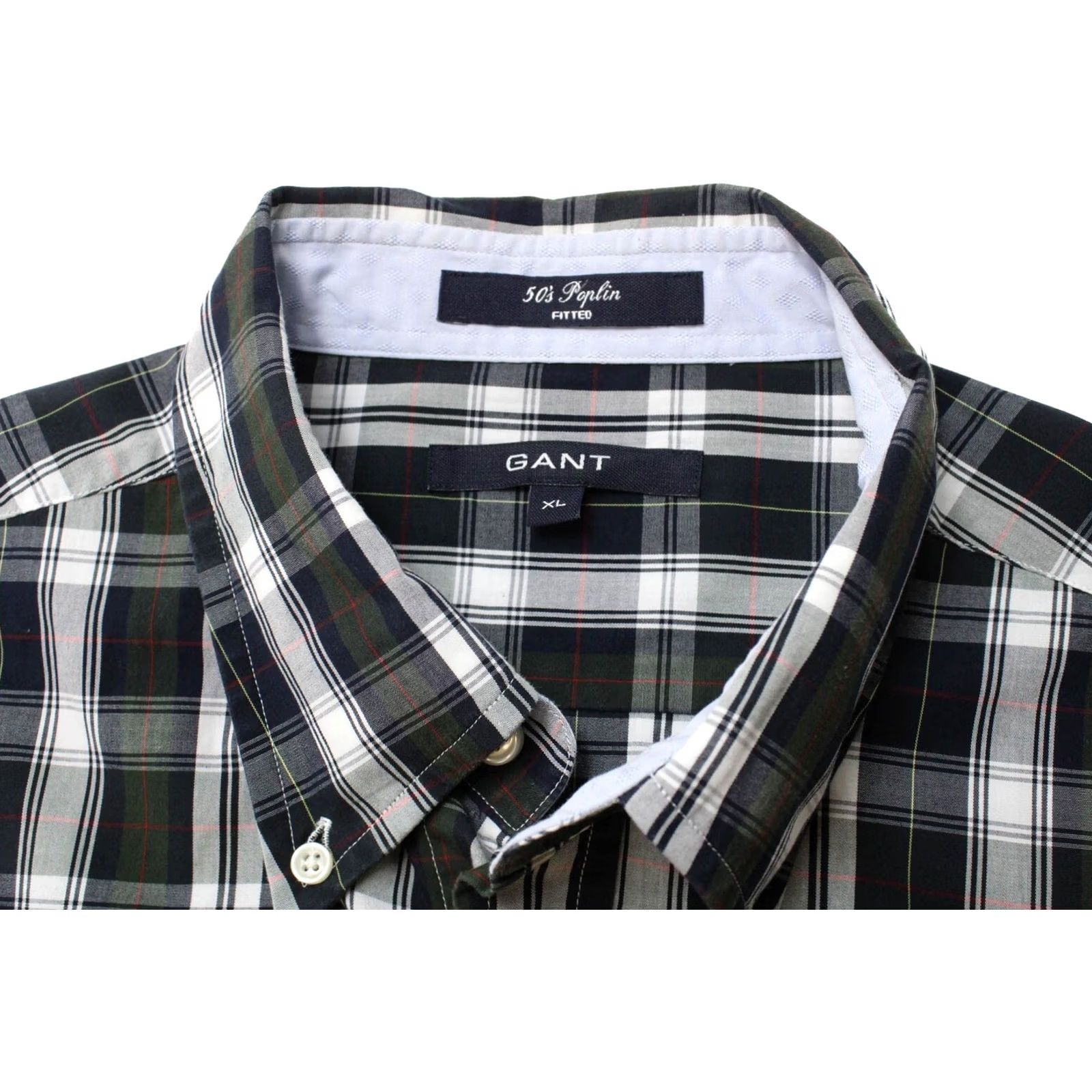 Gant GANT 50's Poplin Fitted Shirt Men XL Casual Plaid Button-Down Shirt Size US XL / EU 56 / 4 - 4 Thumbnail