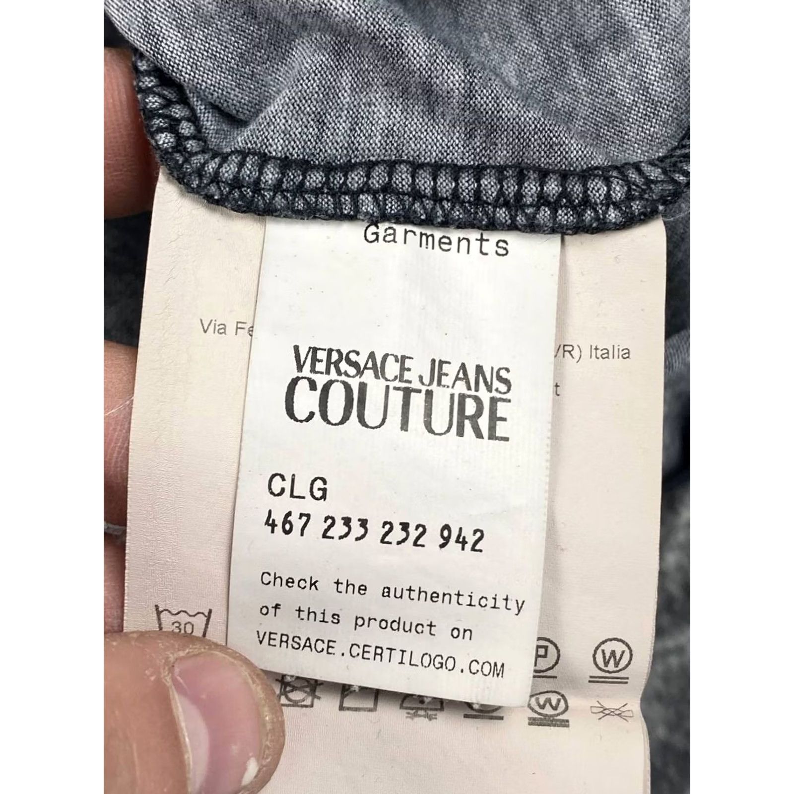 Versace Jeans Couture Versace Jeans Couture Baroque Logo T Shirt Men Size M Black Size US M / EU 48-50 / 2 - 7 Thumbnail