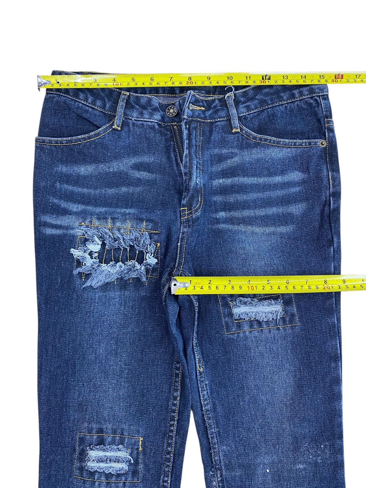 Other Japanese Brand Dark Wash Ripped Style Flare Jeans Size US 30 / EU 46 - 5 Thumbnail