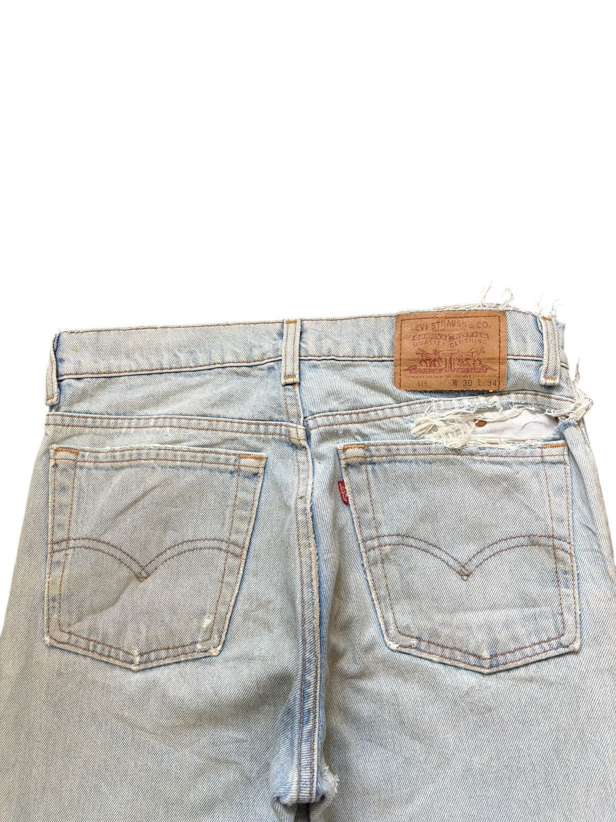Levi's Vintage 90s Levis 515 Light Wash Distressed Jeans Size US 30 / EU 46 - 3 Thumbnail