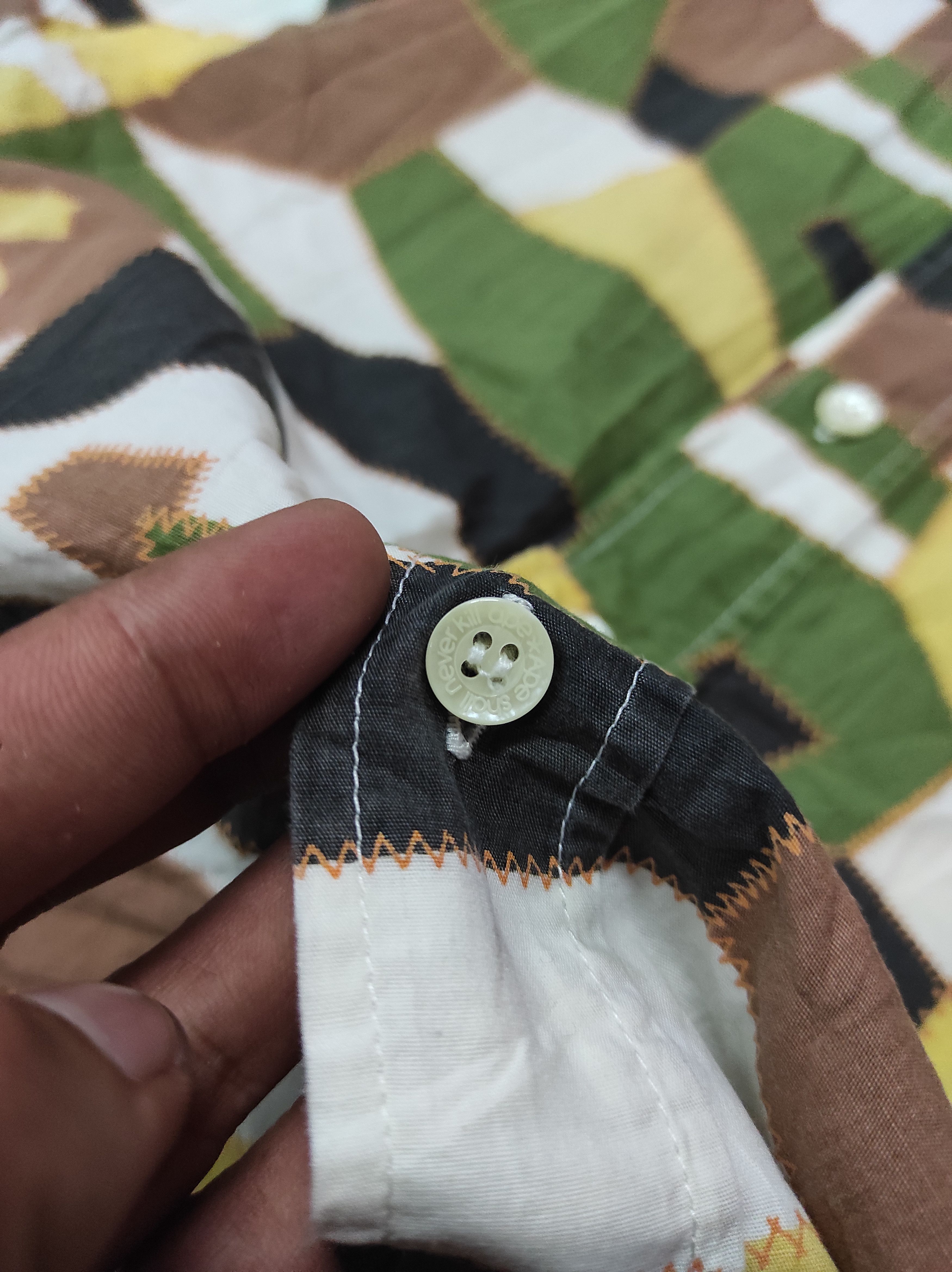 Bape A Bathing Ape BAPE Geometric Patchwork Shirt Button Up Size US M / EU 48-50 / 2 - 5 Thumbnail
