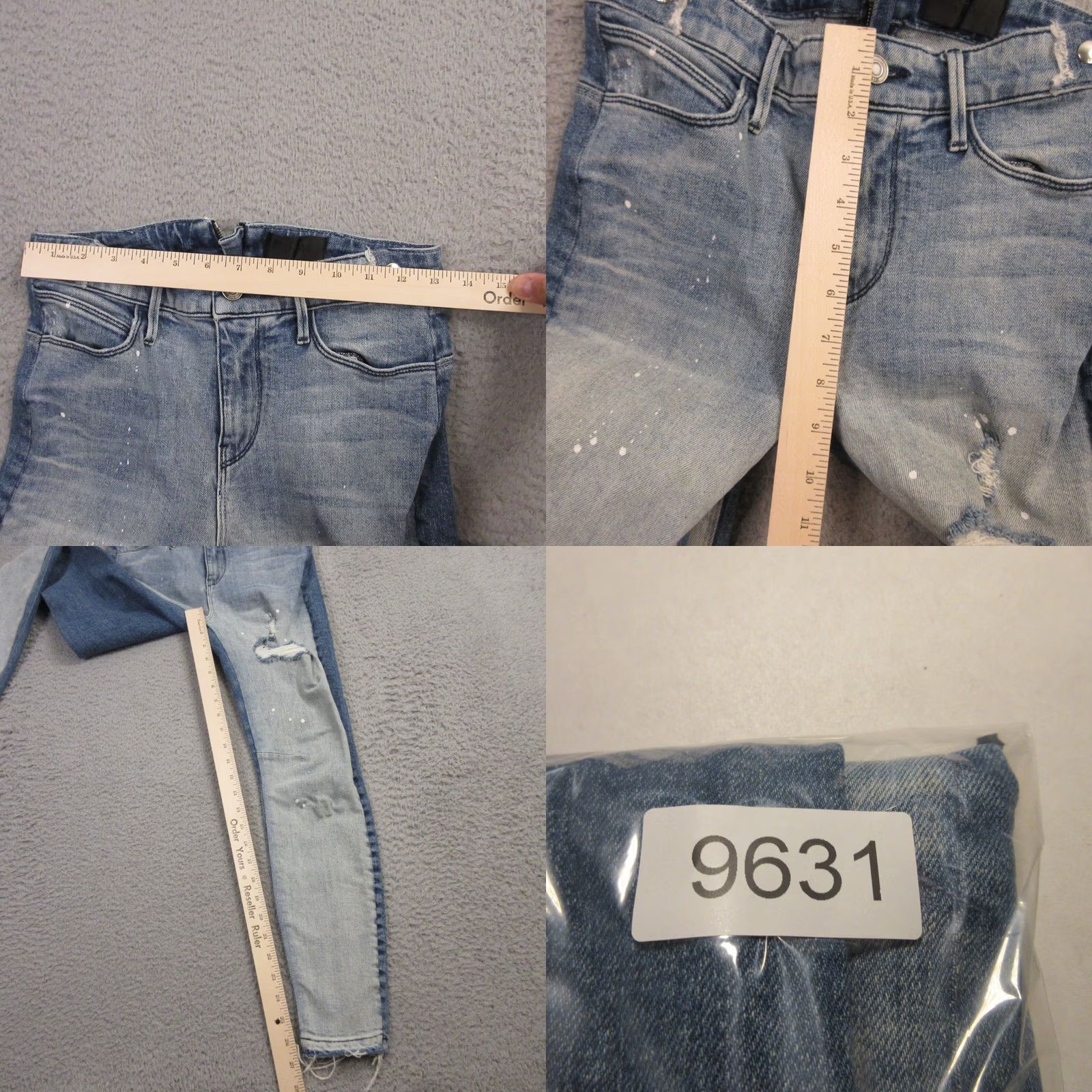 Rta RTA Jeans Skinny 26 Blue Denim 5-Pocket Distressed? (omit) 2 Tone Ankle Fray Hem Women’s Regular Size 26 Jeans Size 26" / US 2 / IT 38 - 8 Thumbnail