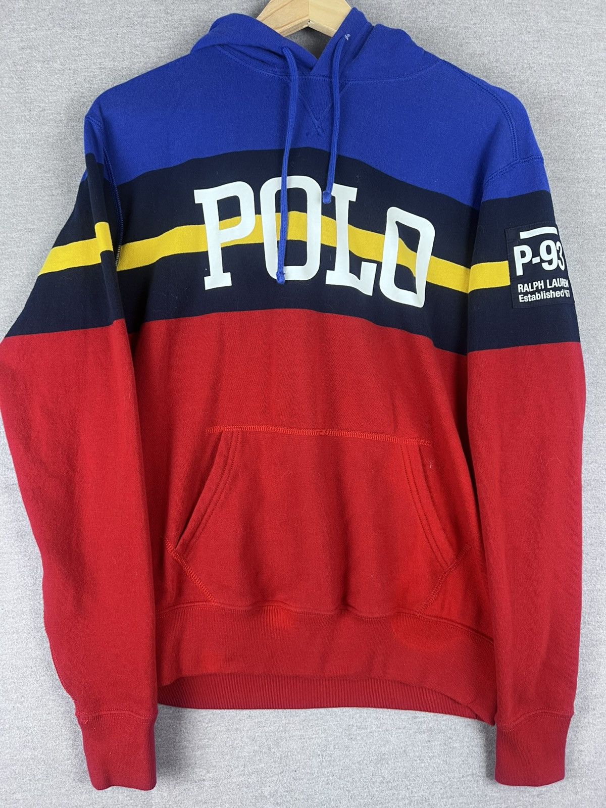 Polo Ralph Lauren Polo Ralph Lauren P-93 Spell Out Striped Hoodie Men’s XS Size US XS / EU 42 / 0 - 2 Thumbnail